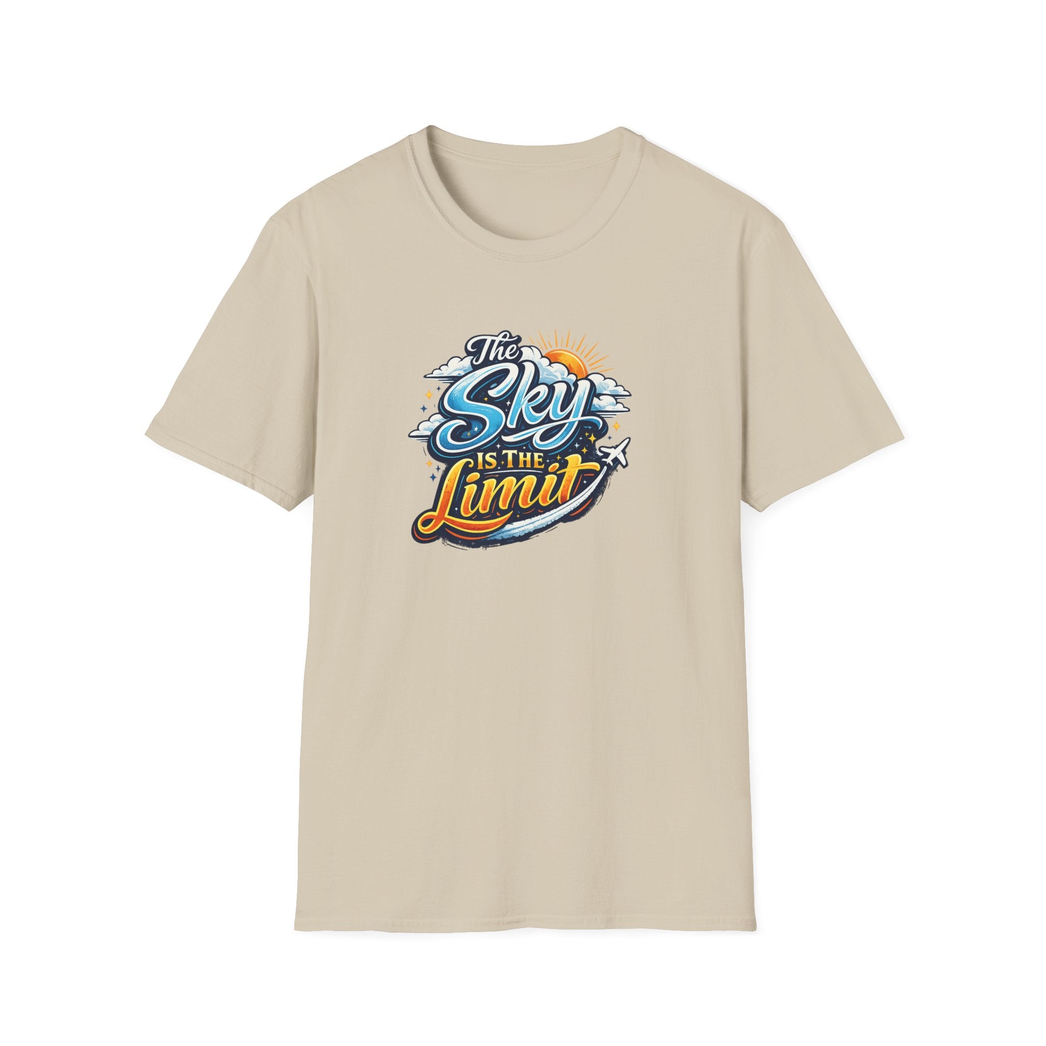 The Sky Is The Limit Motivations-T-Shirt Inspirierendes Spruch-Shirt Dream Big Positive Mindset T-Shirt 7 Farben 100% Baumwolle