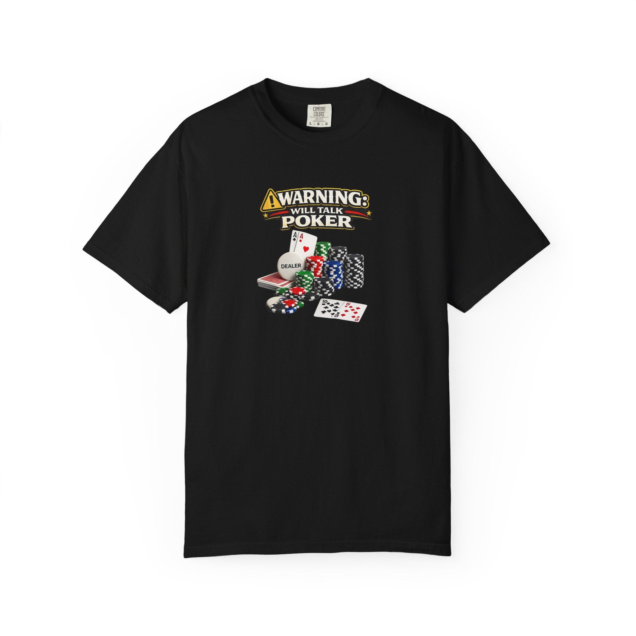 Warning Will Talk Poker Shirt Funny Poker Player Tee Casino Night T-Shirt Poker Lover Apparel 7 colors 100% cotton