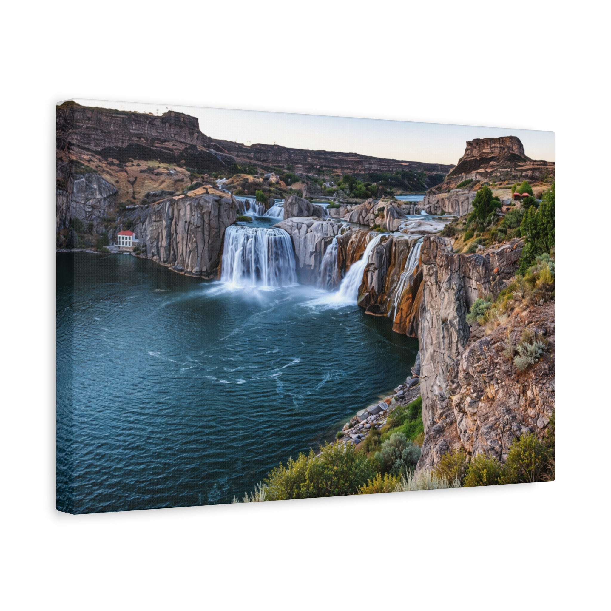 Shoshone Falls Canvas Twin Falls Waterfall Wall Art Snake River Canyon Landscape Large Scenic Home Decor Stretched 1.25 6 Sizes