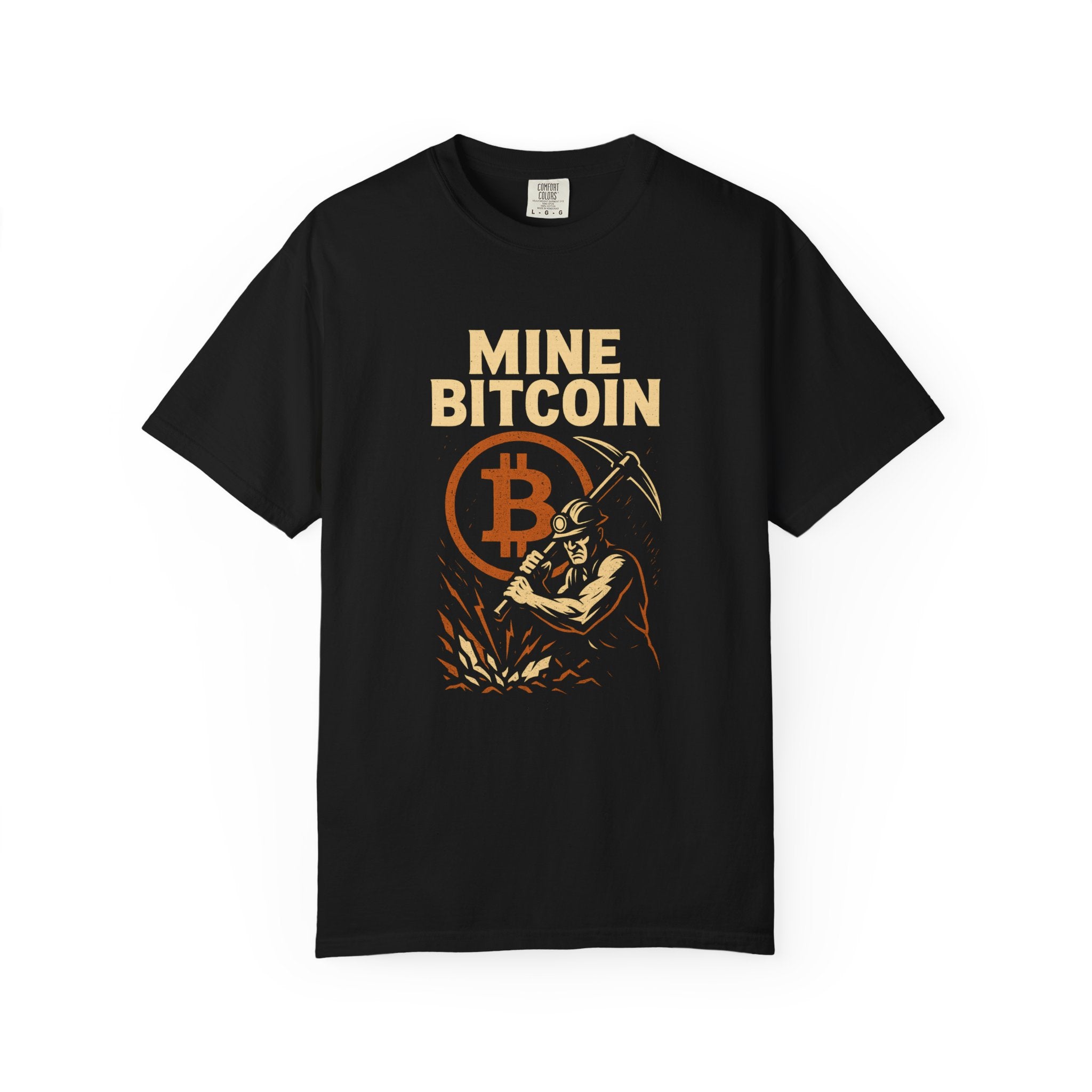 Mine Bitcoin T-Shirt Crypto Miner Graphic Tee Vintage Bitcoin Mining Shirt for Crypto Enthusiasts 3 colors 100% cotton
