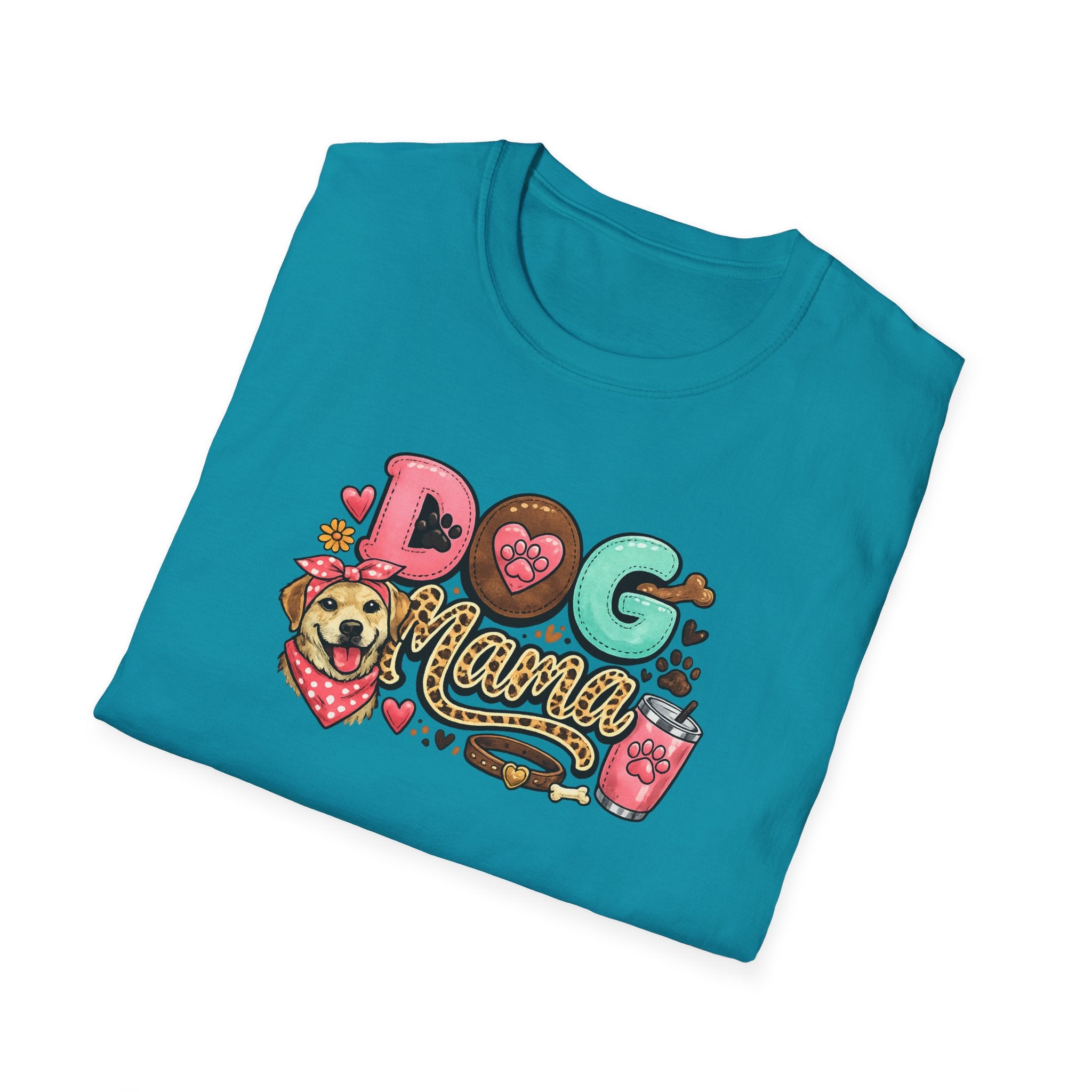 Dog Mama T-Shirt Cute Dog Mom T-Shirt Funny Pet Lover Tee Puppy Mom Gift Trendy Pet Lover Gift 6 colors 100% cotton