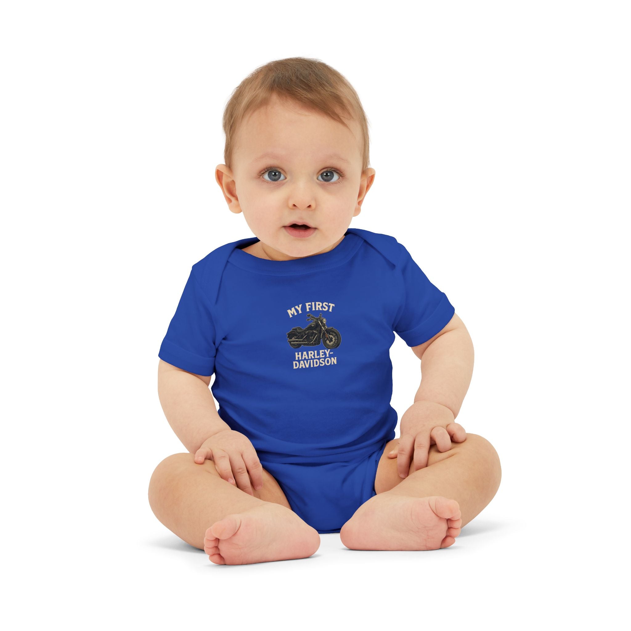 My First Harley Adorable Baby Onesie for Little Bikers Cute Motorcycle Infant Bodysuit Harley Baby Gift 4 colors 100% cotton