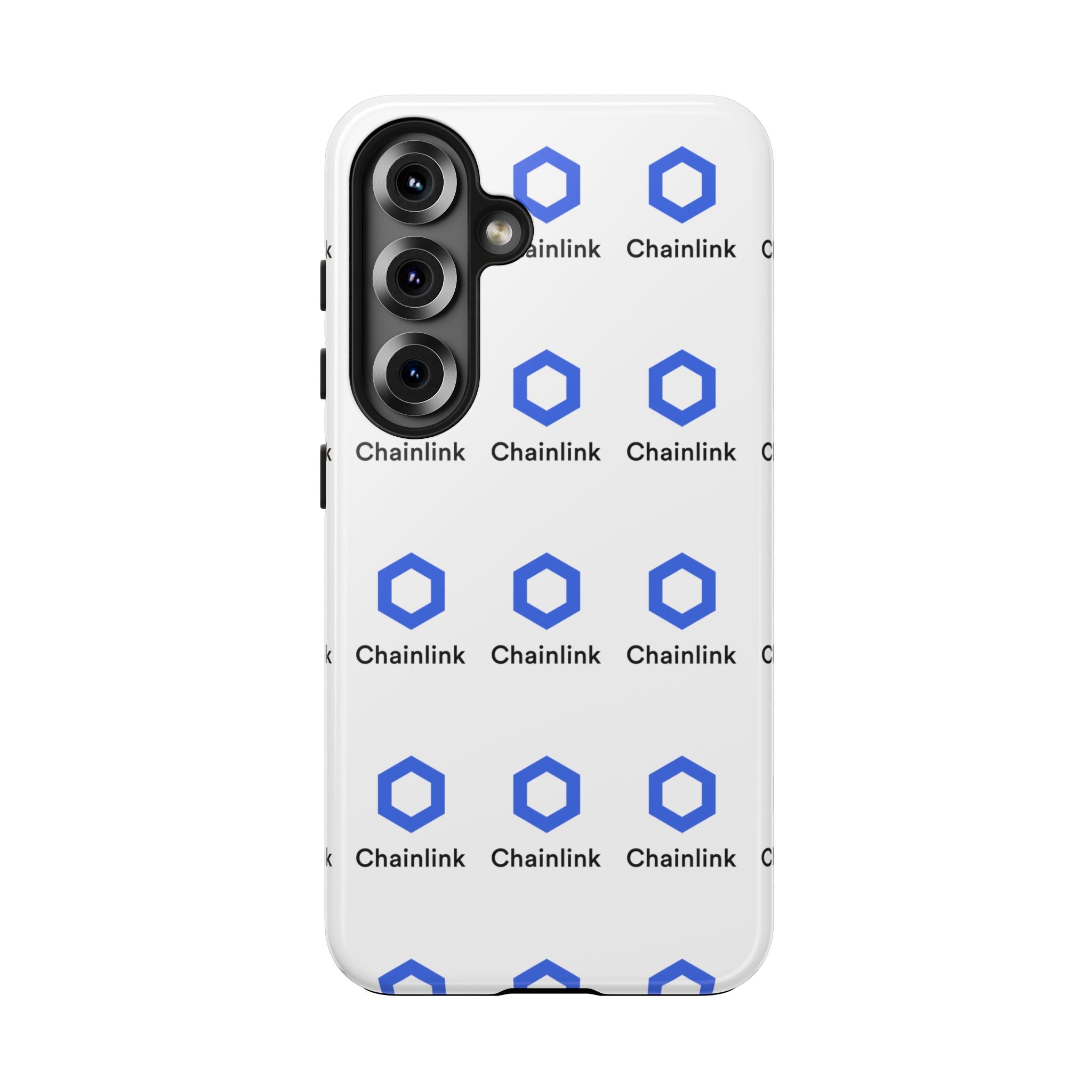 Chainlink Tough Phone Case LINK Crypto Phone Case iPhone and Samsung Case Glossy Protective Cover Chainlink Logo Case