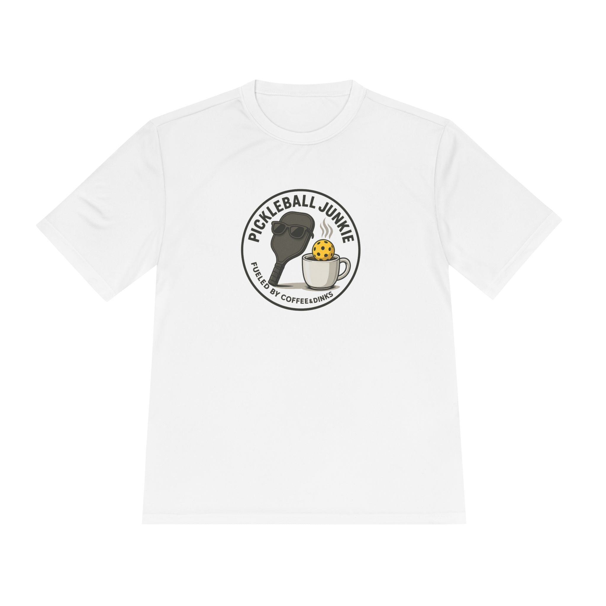 Pickleball Junkie Fueled by Coffee & Dinks T-shirt Tee 7 colors 100% polyester