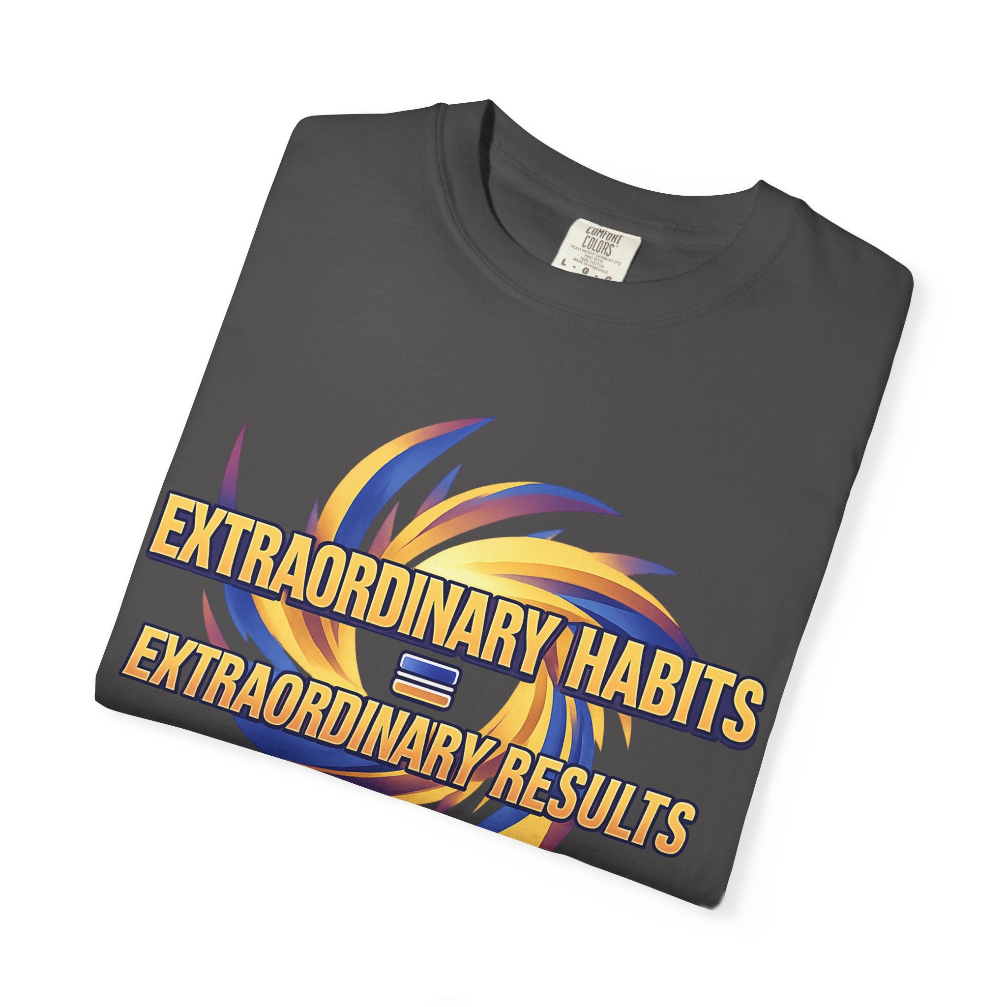 Extraordinary Habits = Extraordinary Results T-shirt Motivational Typography 4 colors 100% cotton