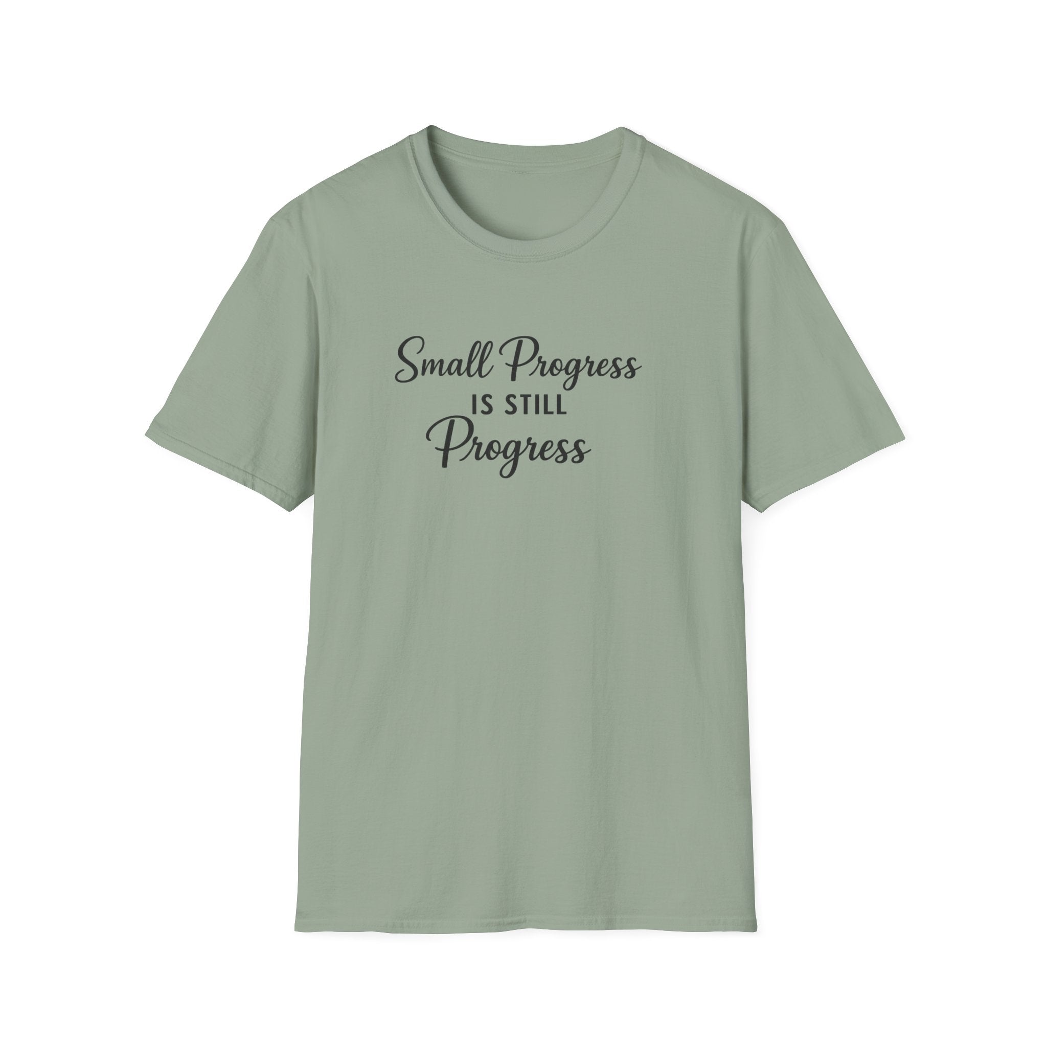 Small Progress Is Still Progress Shirt Minimalistisches Inspirations-T-Shirt Alltags-Ermutigungsgeschenk 7 Farben 100% Baumwolle