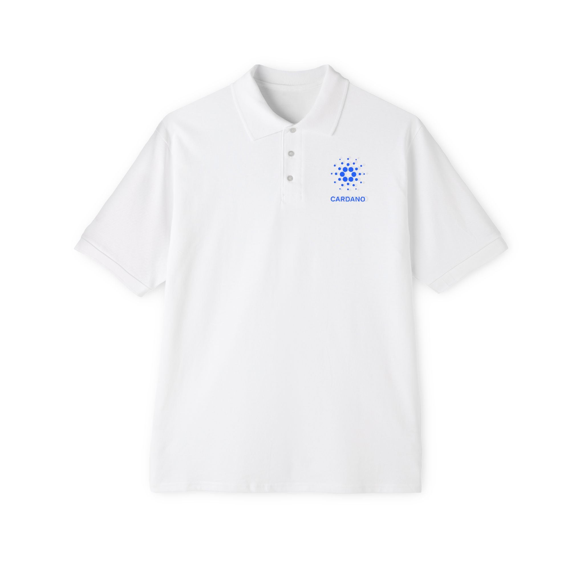 Cardano Polo Shirt for Men Crypto Logo Golf Polo Blockchain ADA Shirt Gift for Crypto Fans 5 colors 100% cotton