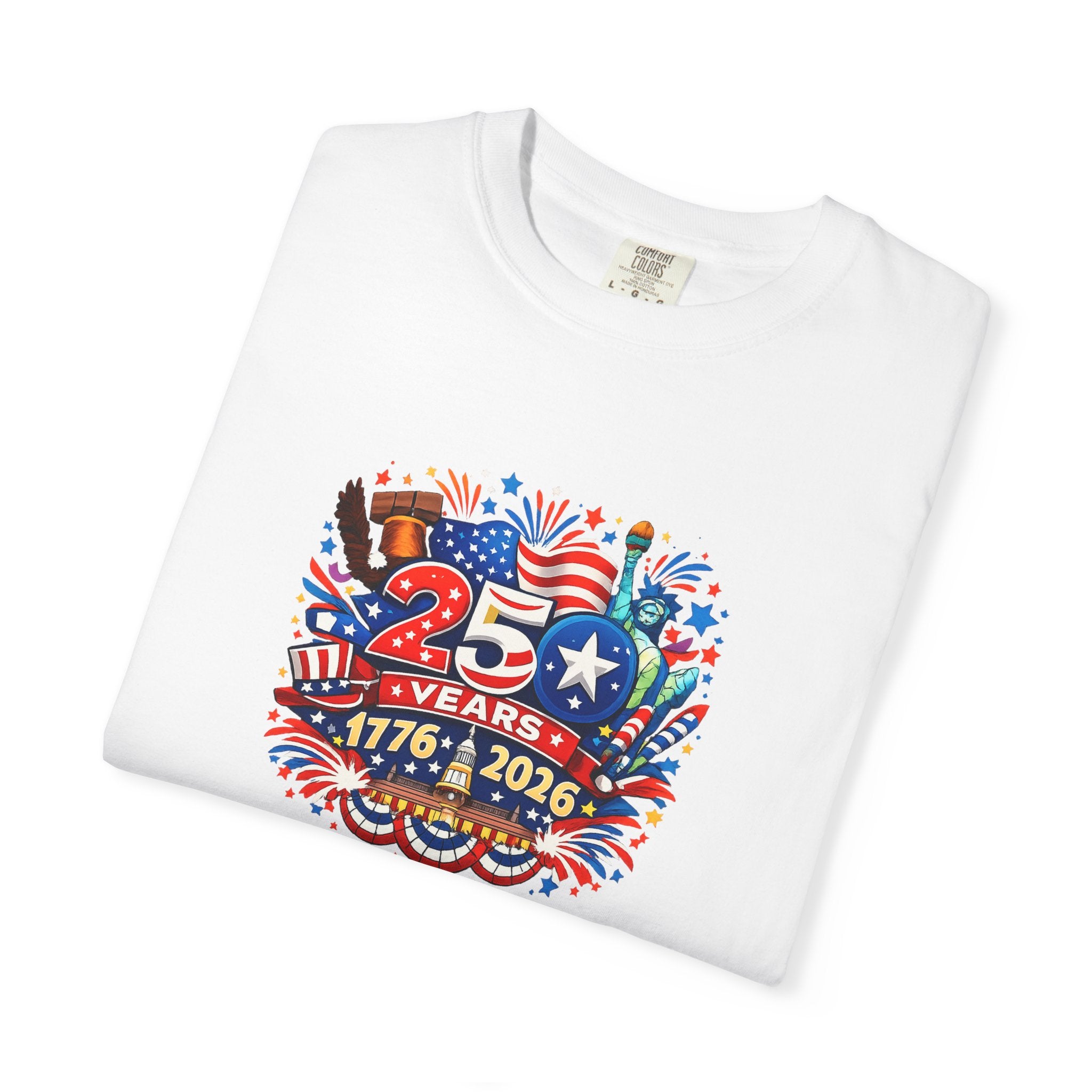 America 250 Years Shirt 1776-2026 Tee USA Independence Anniversary Shirt Fourth of July Shirt 6 colors 100% cotton