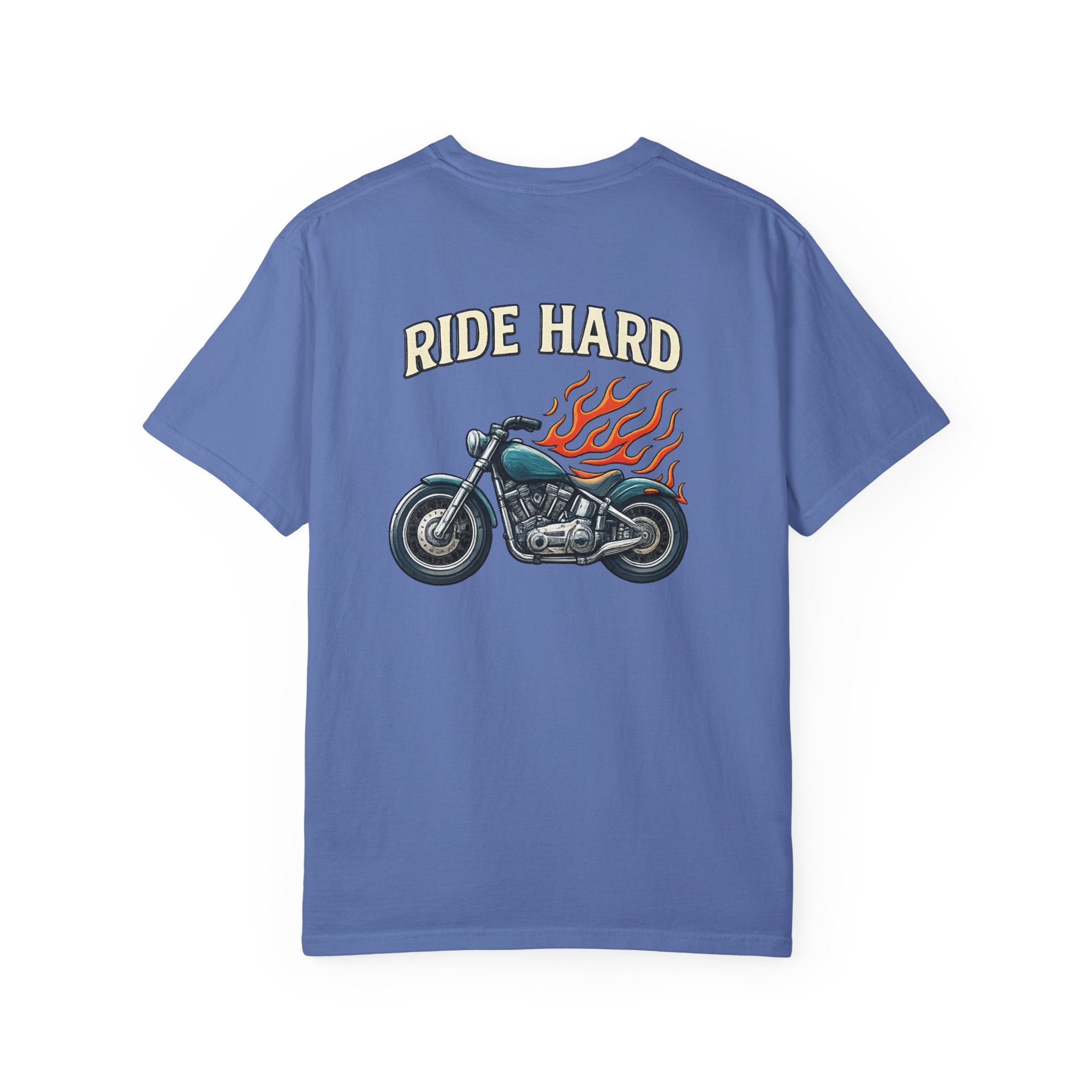 Ride Hard Motorcycle Tee Harley Inspired Biker Shirt Badass Motorcycle T-Shirt 7 colors 100% cotton