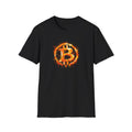 SatsandStripes.com Bitcoin Graffiti Spray Paint Softstyle® T-Shirt  Bold BTC Street Art Graphic Tee Black