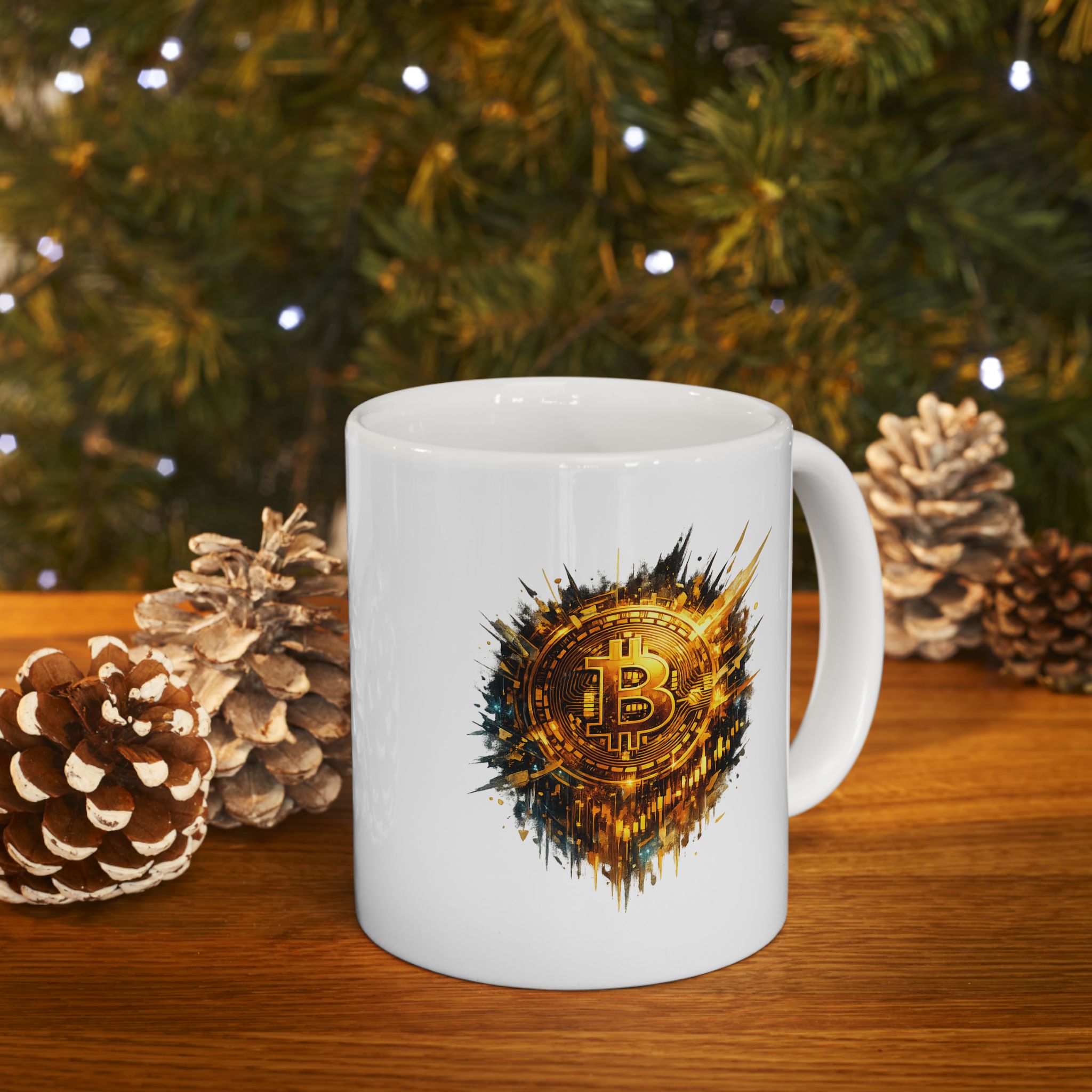 Bitcoin Coffee Mug Crypto Bitcoin Mug Bitcoin Gift for Investors Cryptocurrency Coffee Cup Bitcoin Art Mug 11 oz
