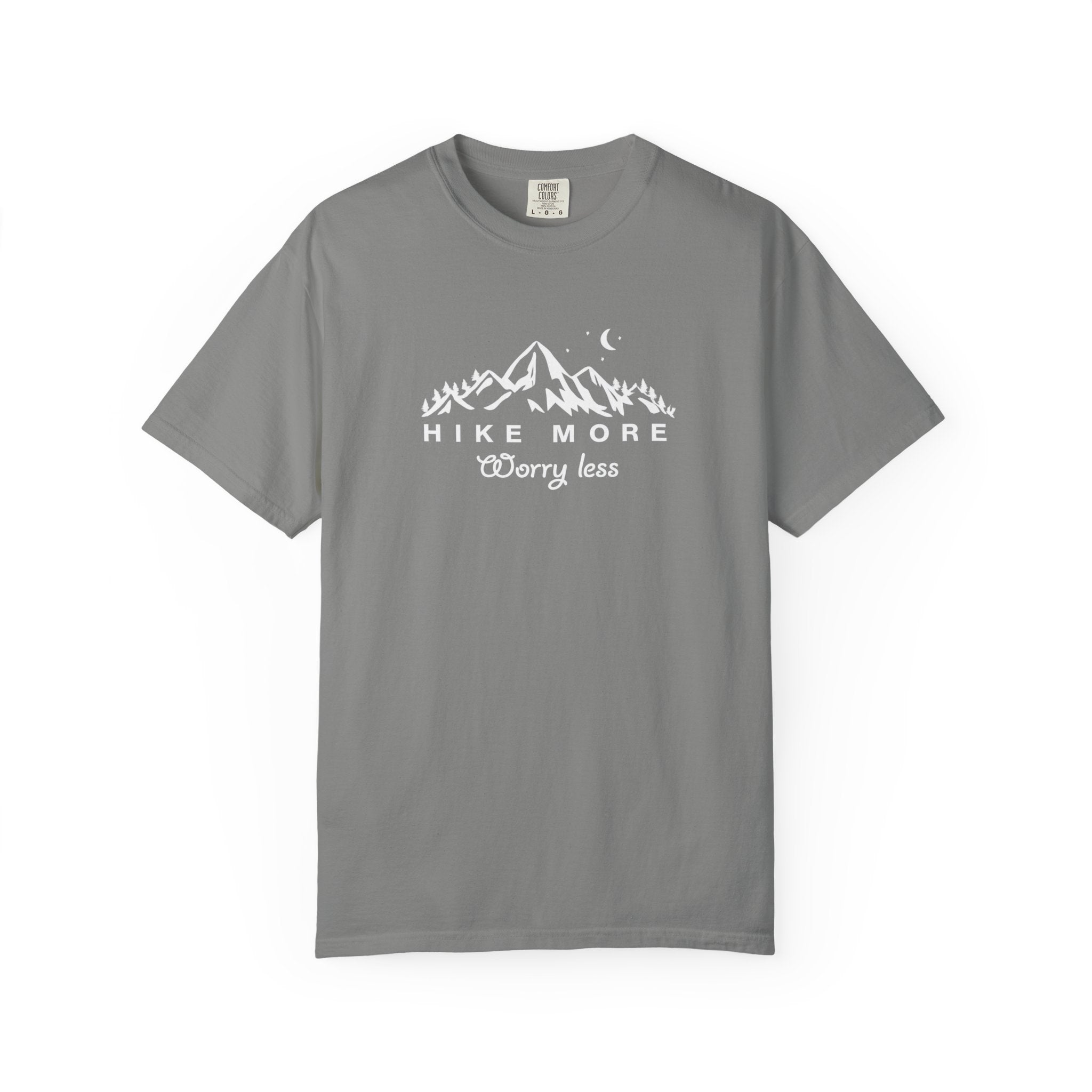 Hike More Worry Less Shirt Hiking TShirt Outdoor Adventure Tee Mountain Nature Lover Gift Hiking Tee 7 colors 100% cotton
