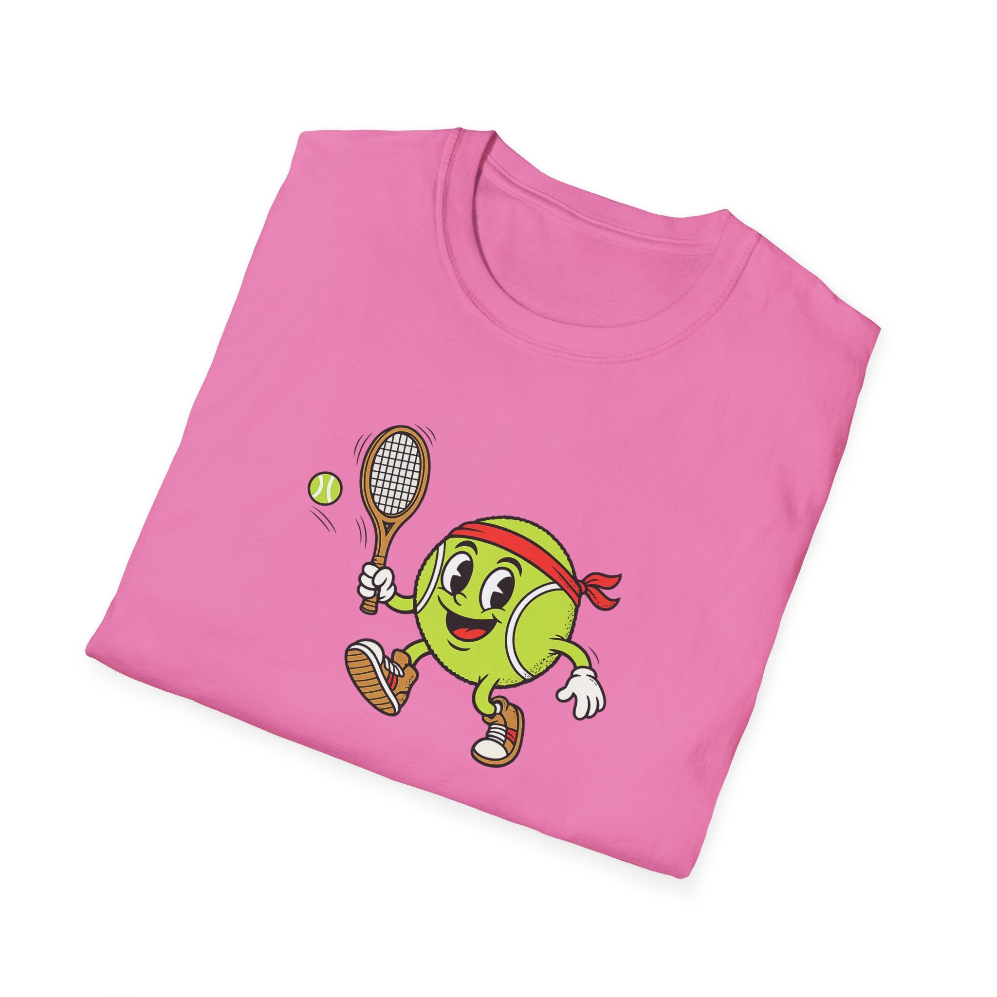 Cute Tennis Ball Mascot TShirt Funny Tennis Shirt Tennis Player Gift Tennis Lover Apparel 8 colors 100% cotton