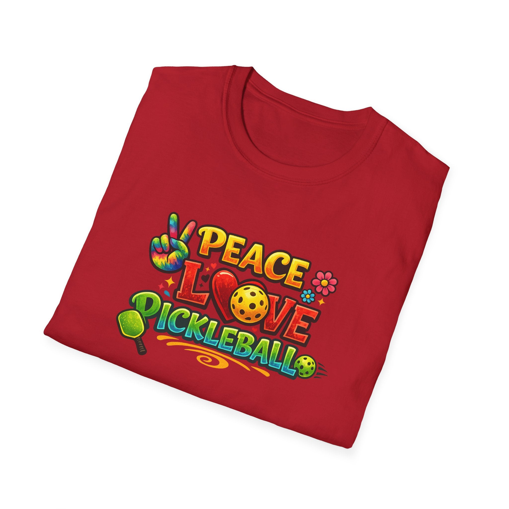 Peace Love Pickleball Shirt Pickleball Player Gift Cute Pickleball Apparel Pickleball Player Tee 9 colors 100% cotton