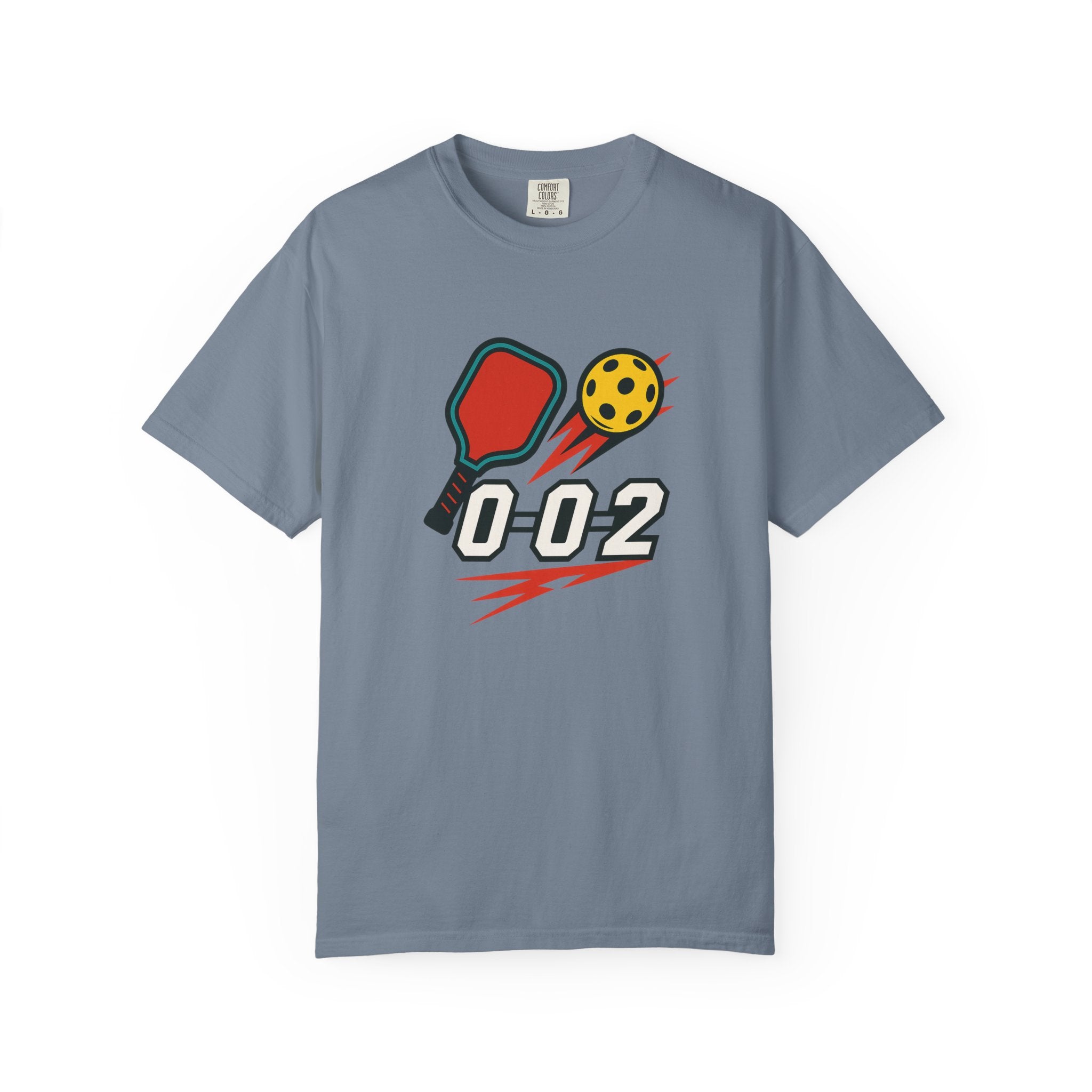 Pickleball 0-0-2 Power Serve Tee Soft Garment-Dyed Pickleball T-shirt 6 colors 100% cotton