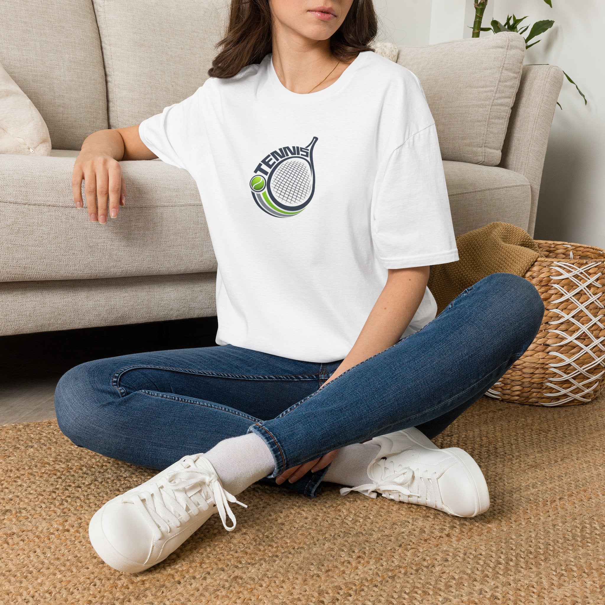 Tennis Racket Grafik T-Shirt Tennisball Logo T-Shirt 3 Farben 100% Baumwolle