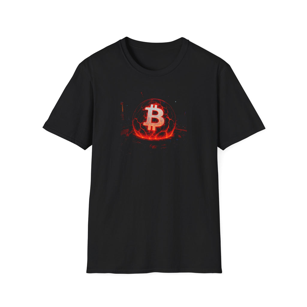 Bitcoin Inferno Orb T-Shirt Tee Ignite Your Crypto Style 100% cotton