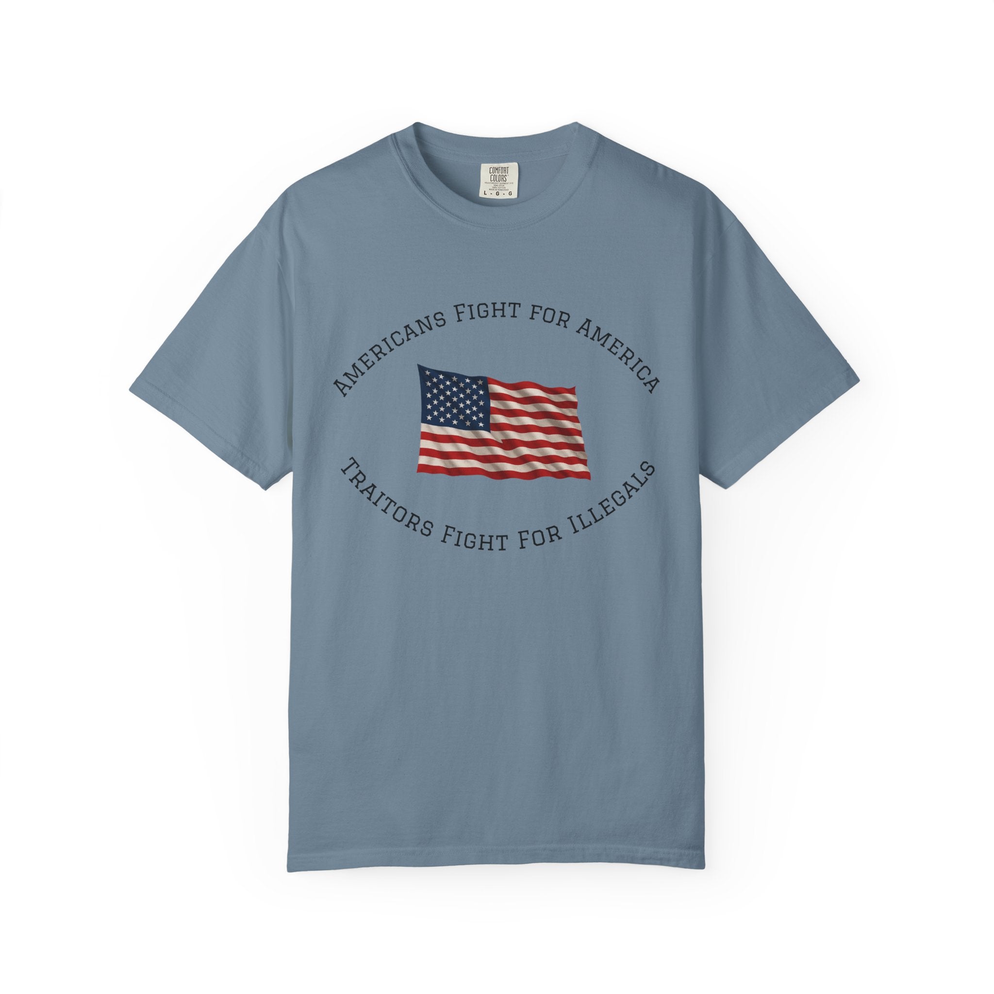 Patriotisches American Flag Shirt Mutiges USA Statement T-Shirt Freiheit Grafik T-Shirt Geschenk für Patrioten 5 Farben 100% Baumwolle