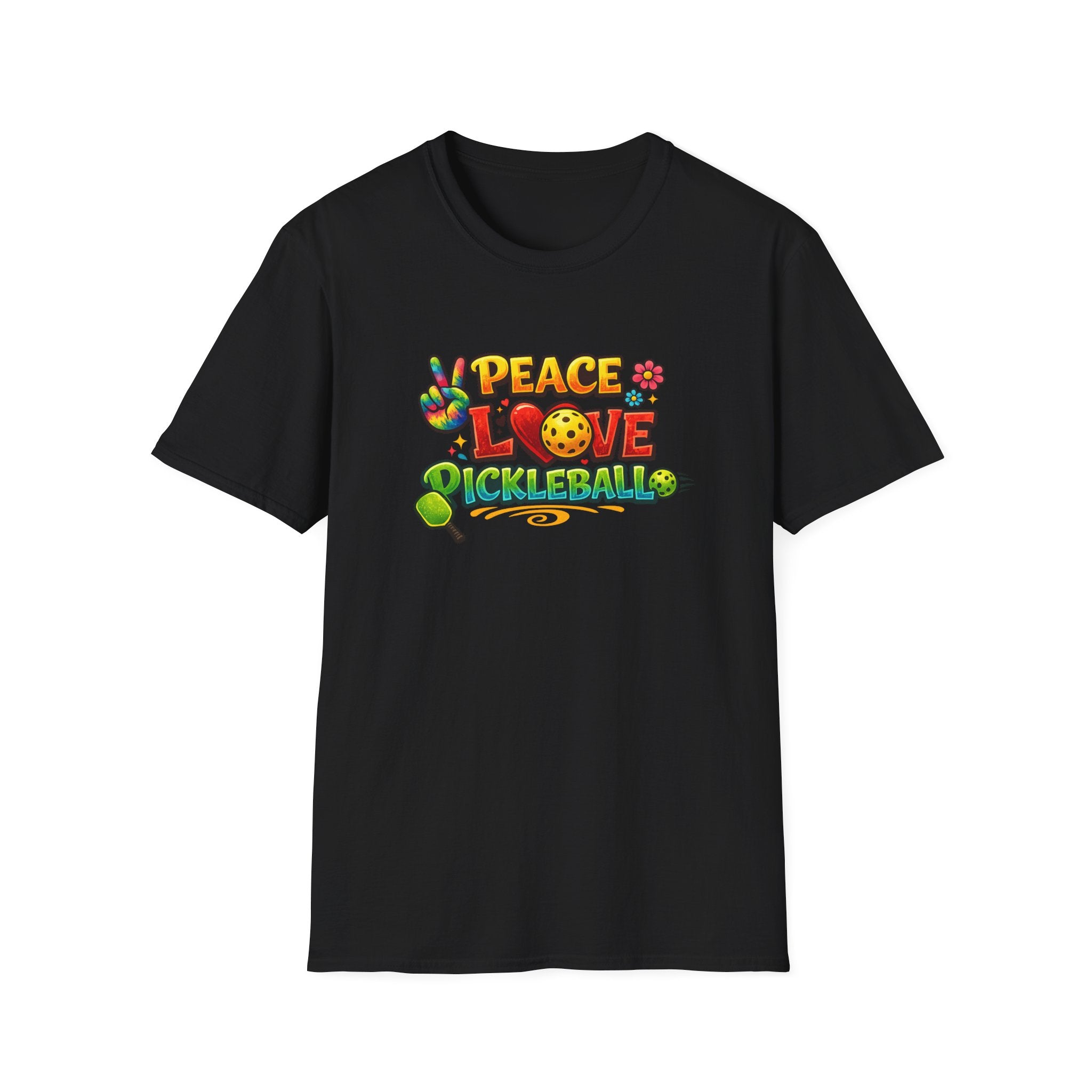 Peace Love Pickleball Shirt Pickleball Player Gift Cute Pickleball Apparel Pickleball Player Tee 9 colors 100% cotton