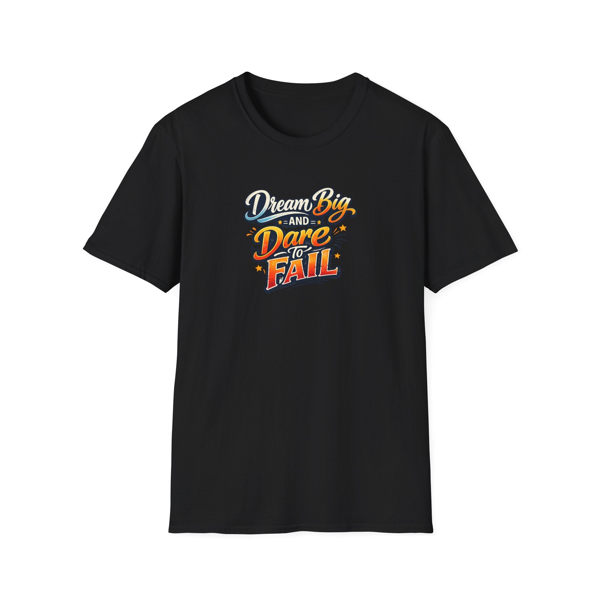 Träume groß und wage es, zu scheitern Kühne Ziele Motivations-T-Shirt Inspirierendes Shirt 8 Farben 100 % Baumwolle