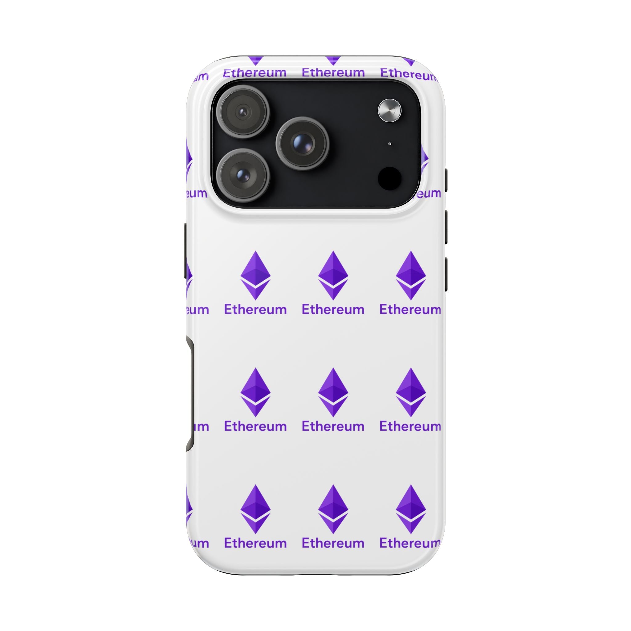 Ethereum Tough Phone Case Crypto iPhone Samsung Case Glossy Protective Phone Cover Impact Resistant ETH Case