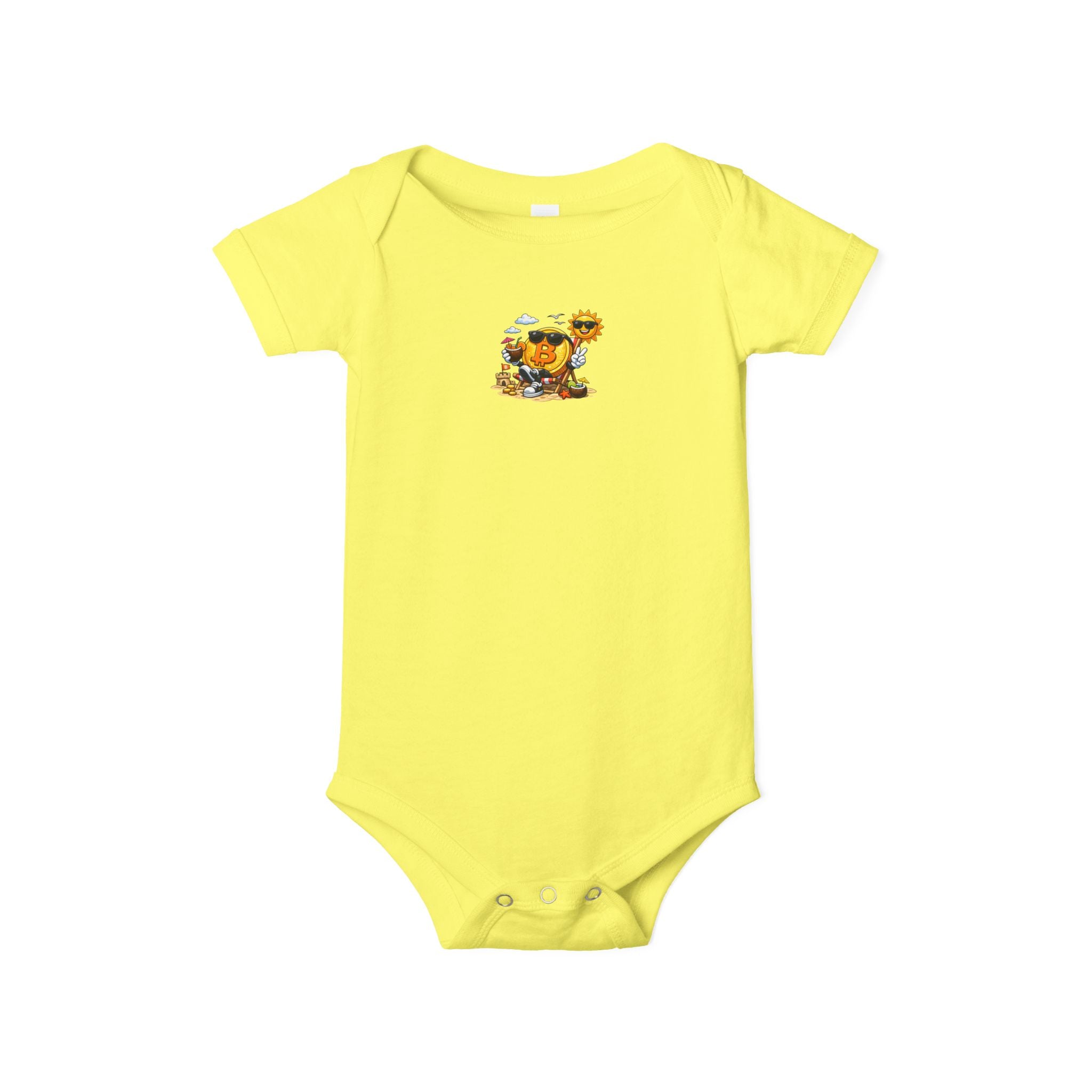 Cute Bitcoin Baby Onesie Crypto Baby Bodysuit Bitcoin Beach Baby Outfit Funny Crypto Infant Gift 6 colors 100% cotton