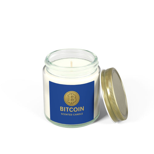 Bitcoin Logo Candles Coconut Apricot Wax 4 oz & 9 oz sizes 8 fragrances available