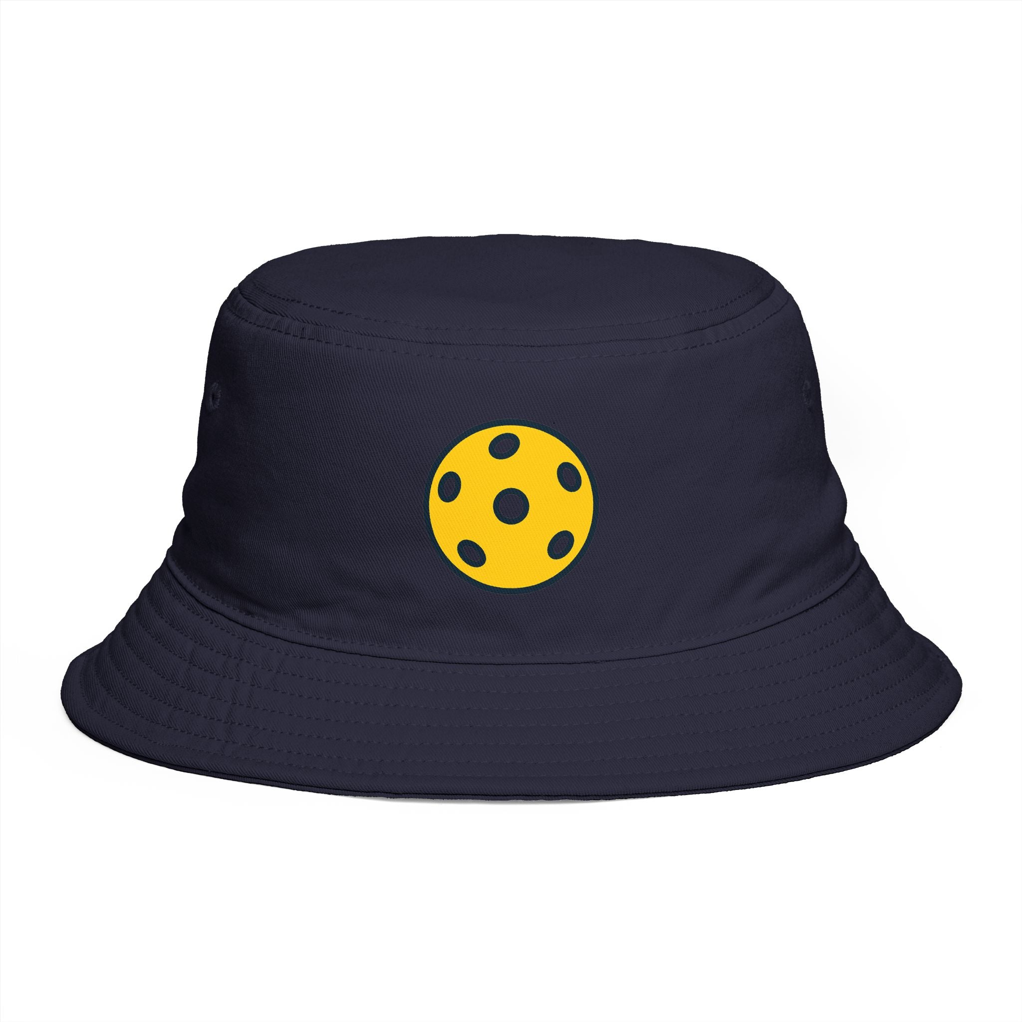 Pickleball Bucket Hat Yellow Pickleball Icon Cap Trendy Court Style Sun Hat for Men & Women 6 colors 100% cotton