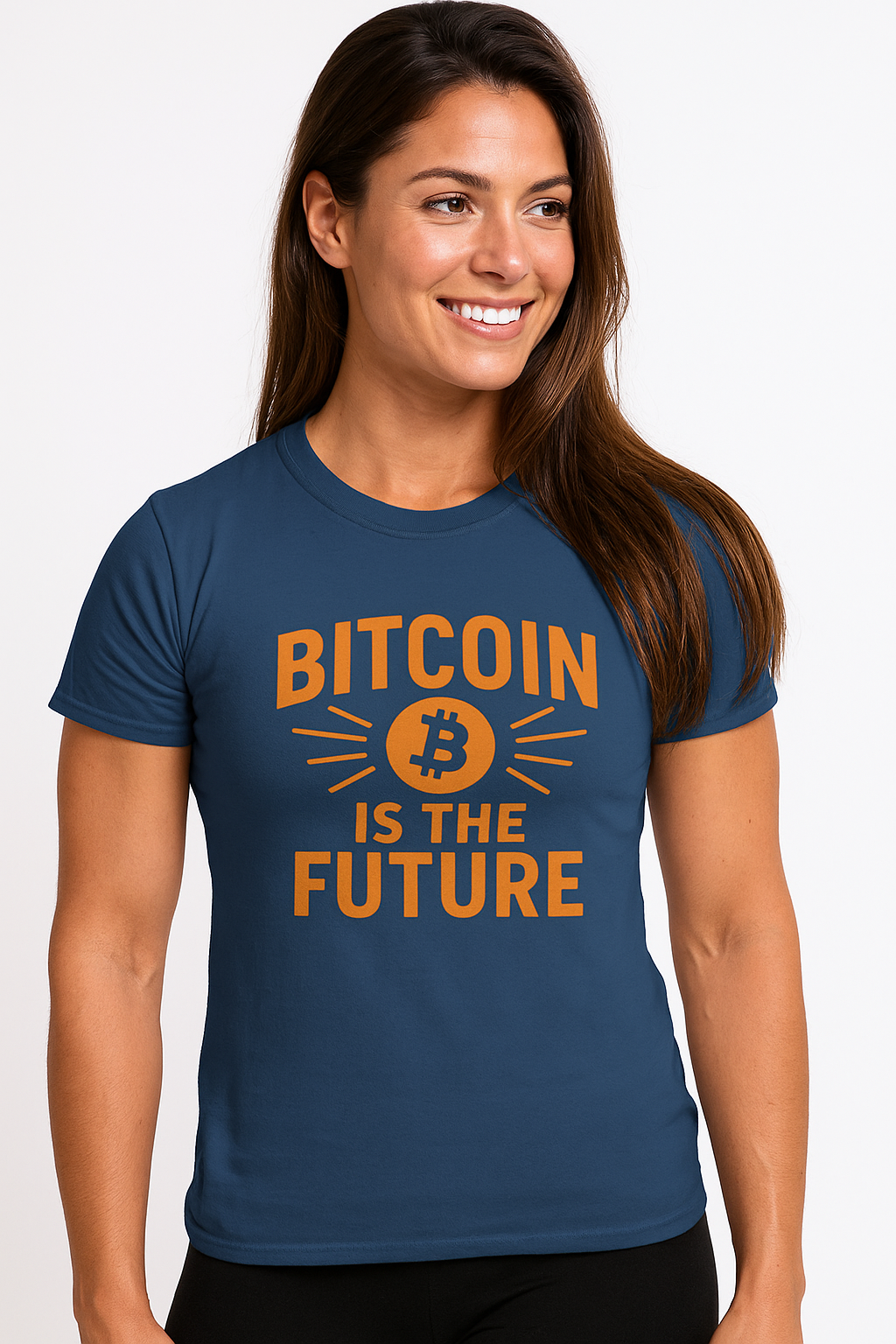 Bitcoin Is the Future Softstyle T-Shirt Tee Bold Ideas Timeless Message 3 colors 100% cotton