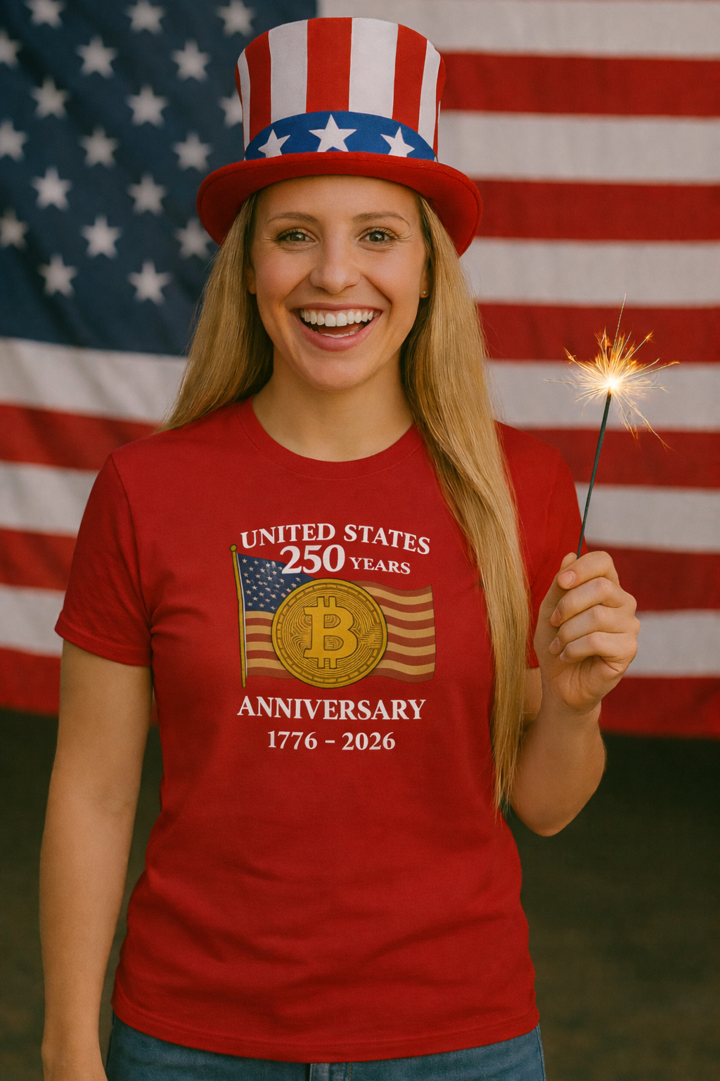 Bitcoin USA 250th Anniversary Bitcoin Tee American Revolution Meets Digital Evolution Patriotic T-Shirt 5 colors 100% cotton