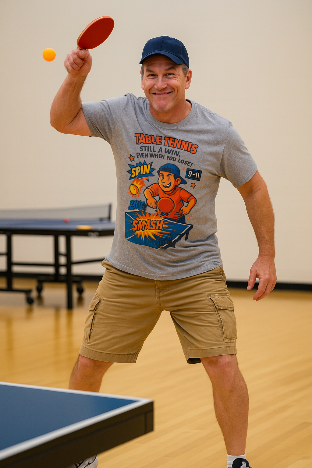 Funny Table Tennis T-Shirt Tee Ping Pong Graphic 7 colors 100% cotton