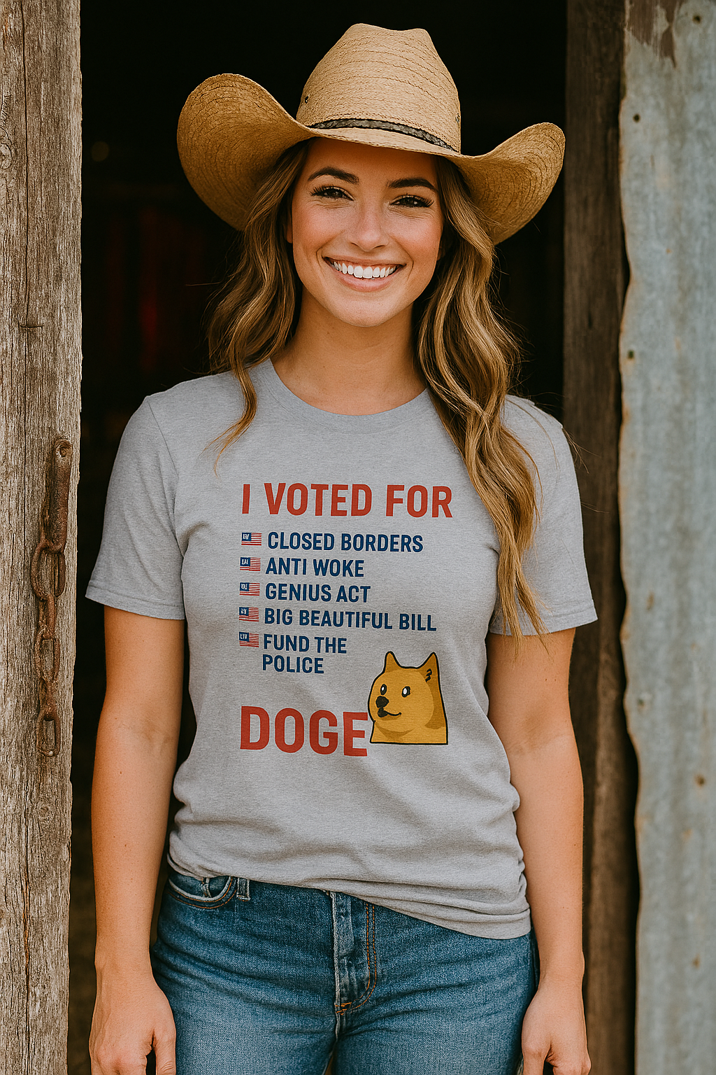I Voted for Meme T-Shirt Bold Political Humor 3 colors 100% cotton