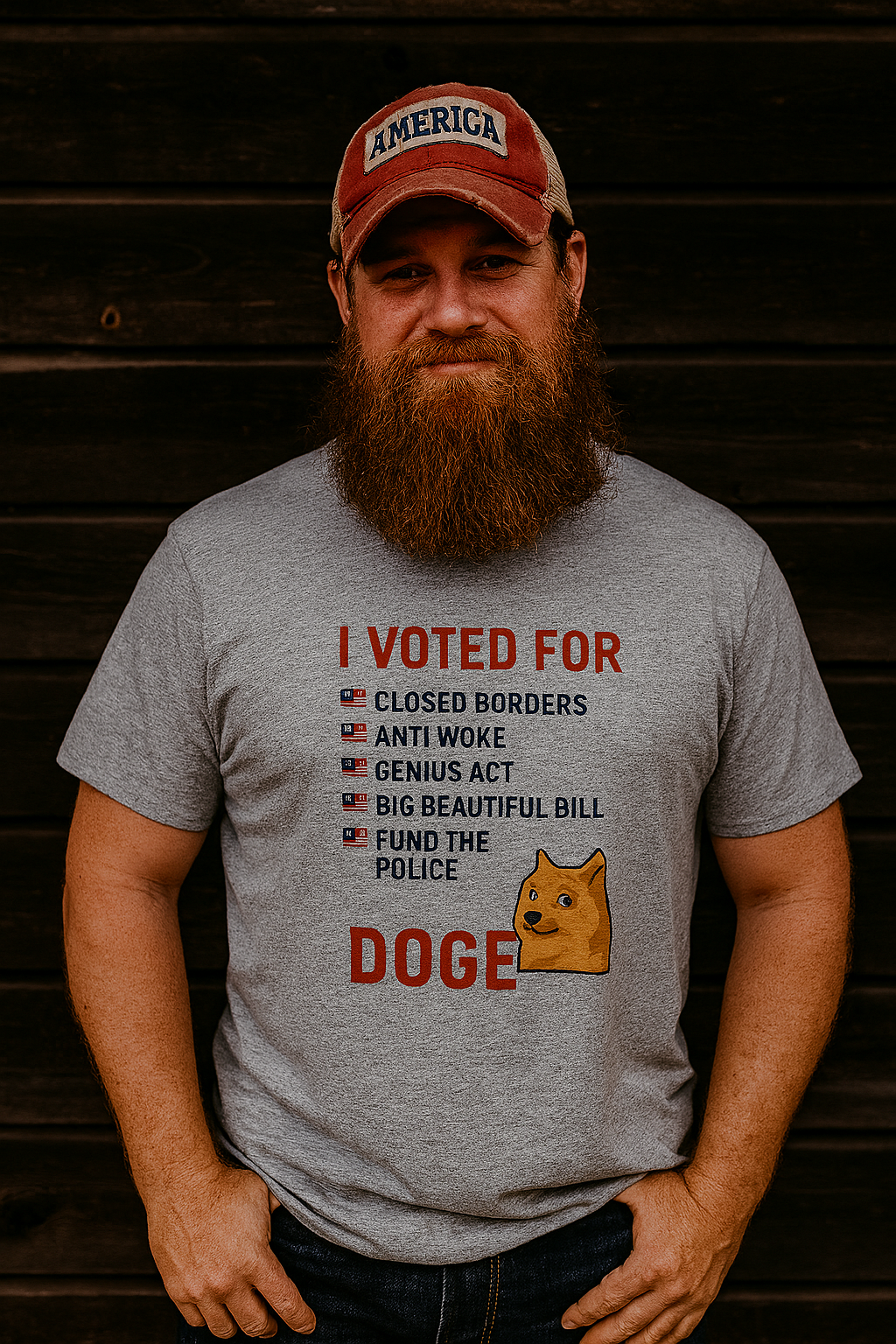 I Voted for Meme T-Shirt Bold Political Humor 3 colors 100% cotton