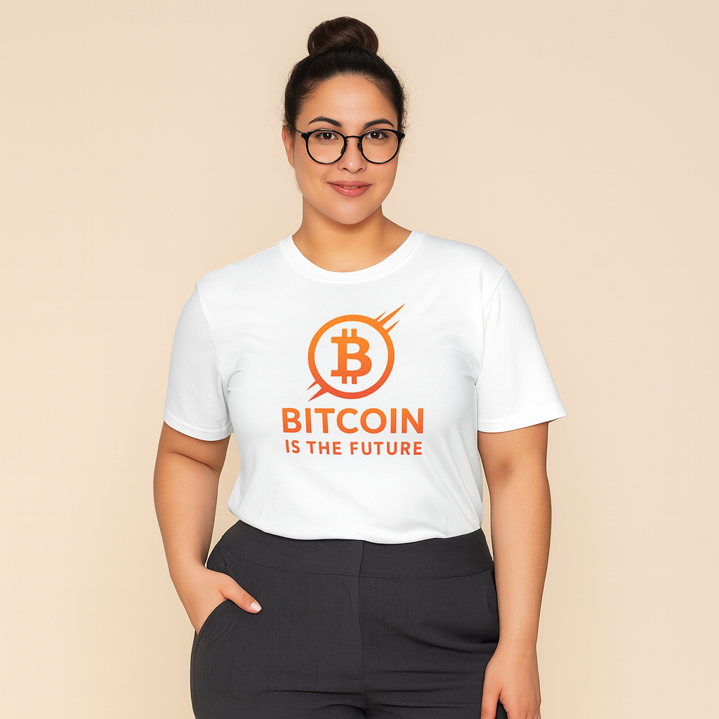 Bitcoin Is The Future T-Shirt Step into the New Economy Right 4 colors 100% cotton