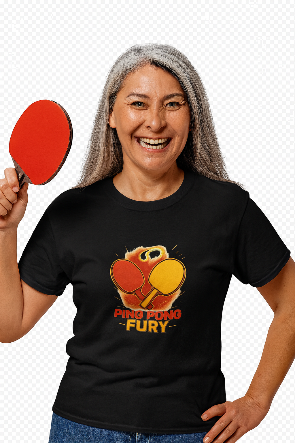 Ping Pong Fury T-Shirt Competitive Table Tennis Paddle Design 6 colors 100% cotton