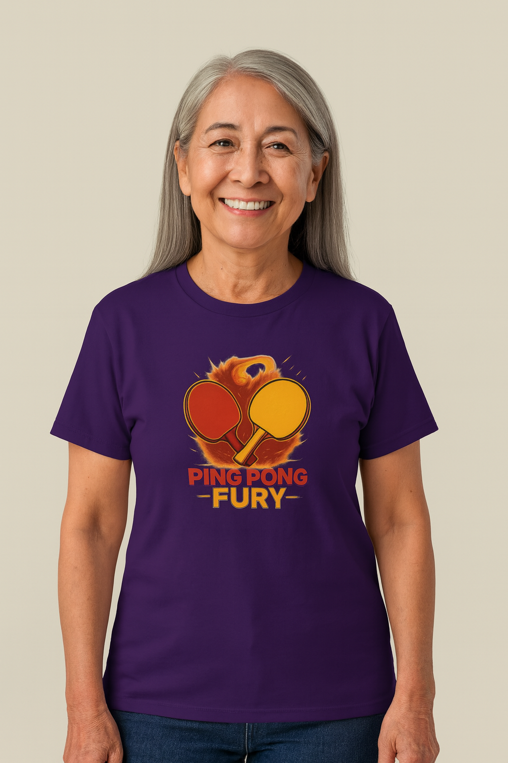 Ping Pong Fury T-Shirt Competitive Table Tennis Paddle Design 6 colors 100% cotton