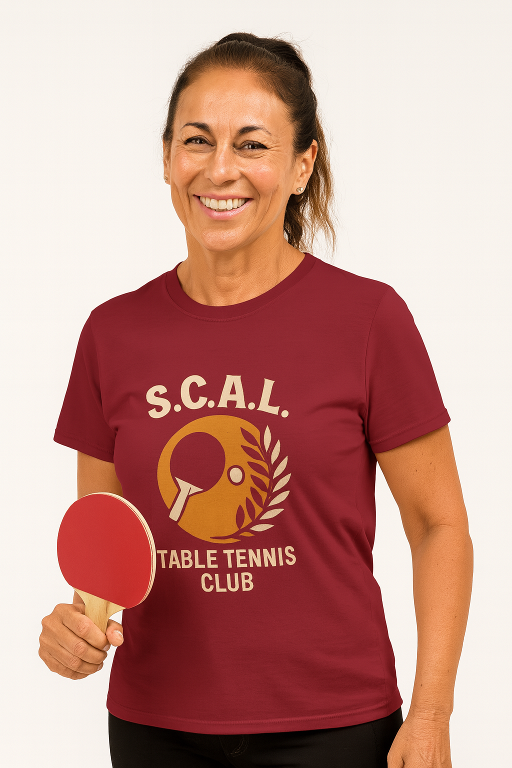 S.C.A.L. Table Tennis Club TShirt Custom made for Sun City Aliante 5 colors 100% cotton