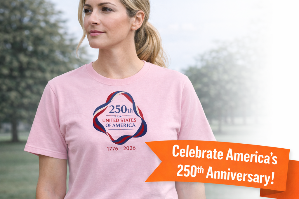 250th Anniversary of America USA T-Shirt Tee Patriotic American Semiquincentennial 5 colors 100% cotton