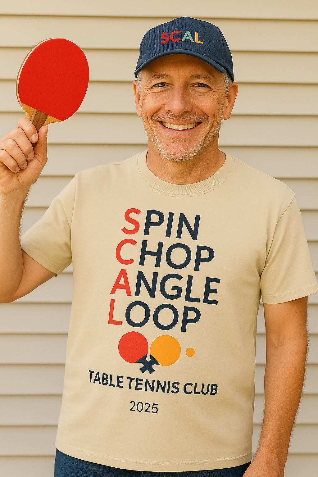 Table Tennis Club Shirt Spin, Chop, Angle, Loop Ping Pong Tee for Players & Fans 4 colors 100% cotton