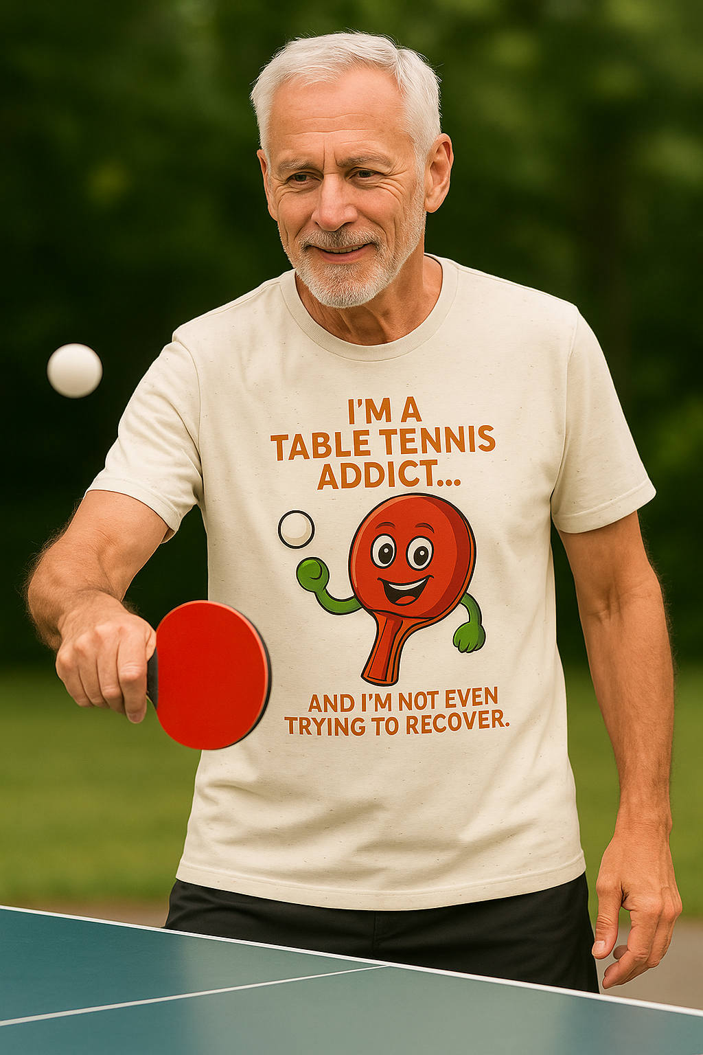 Table Tennis Addict T-Shirt Funny Ping Pong Shirt 4 colors 100% cotton
