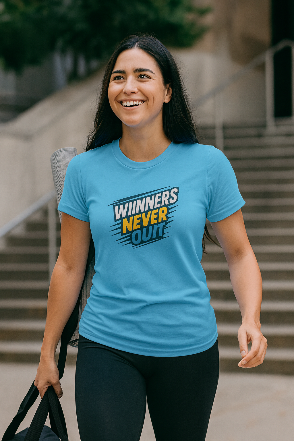 Winners Never Quit Motivational T-Shirt Gym Fitness Unisex Tee Inspirational Workout Shirt 6 colors 100% cotton