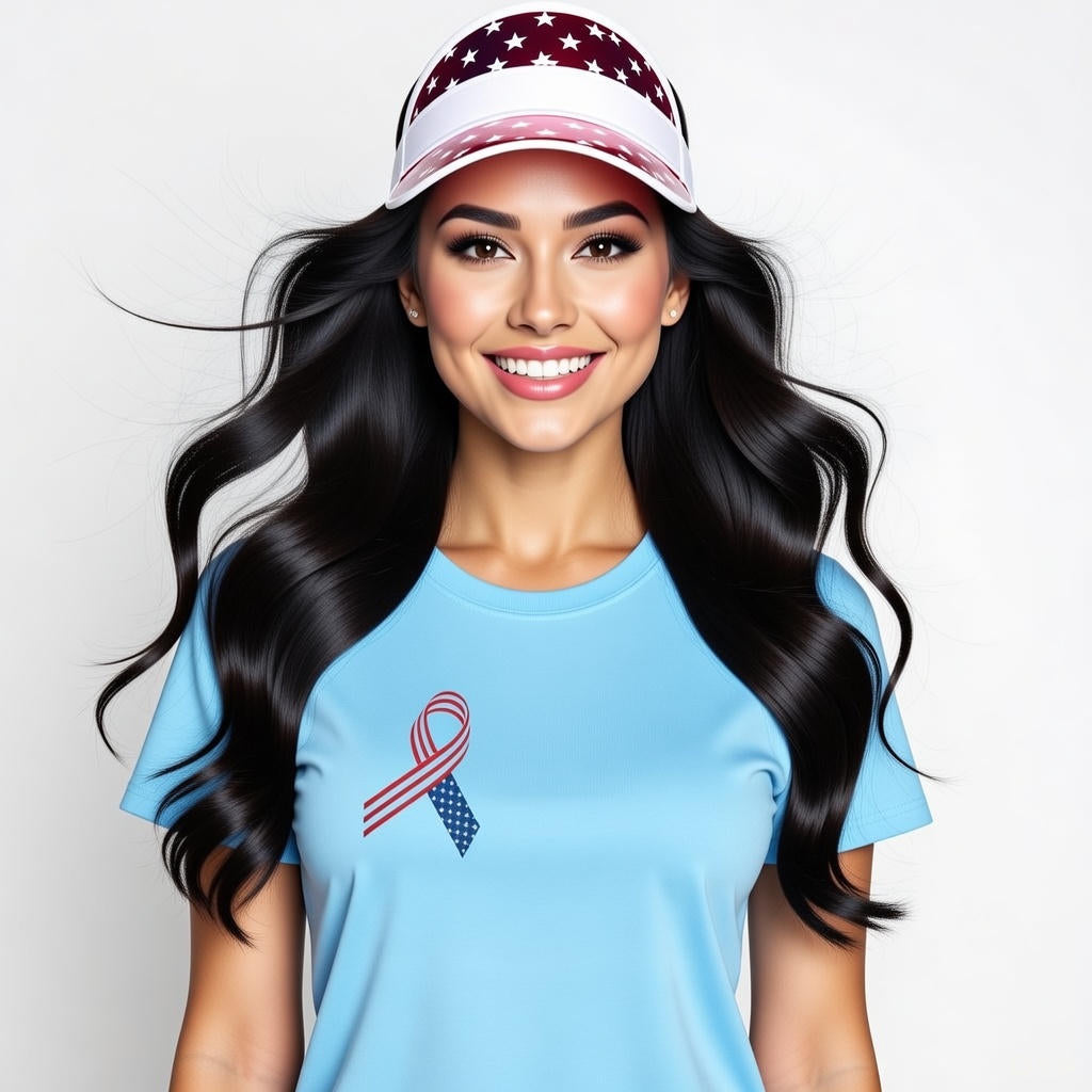Patriotic Awareness Ribbon T-Shirt Red White Blue USA Veterans Memorial Support Shirt Minimal Patriotic Tee 5 colors 100% cotton