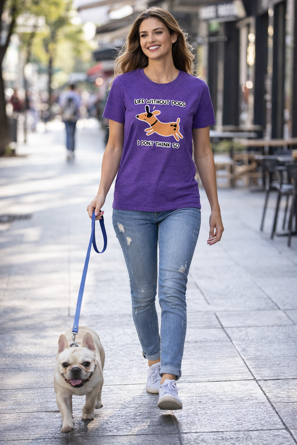 Life Without Dogs Don't Think So Shirt Funny Dog Lover TShirt Pet Mom Gift 7 colors 100% cotton