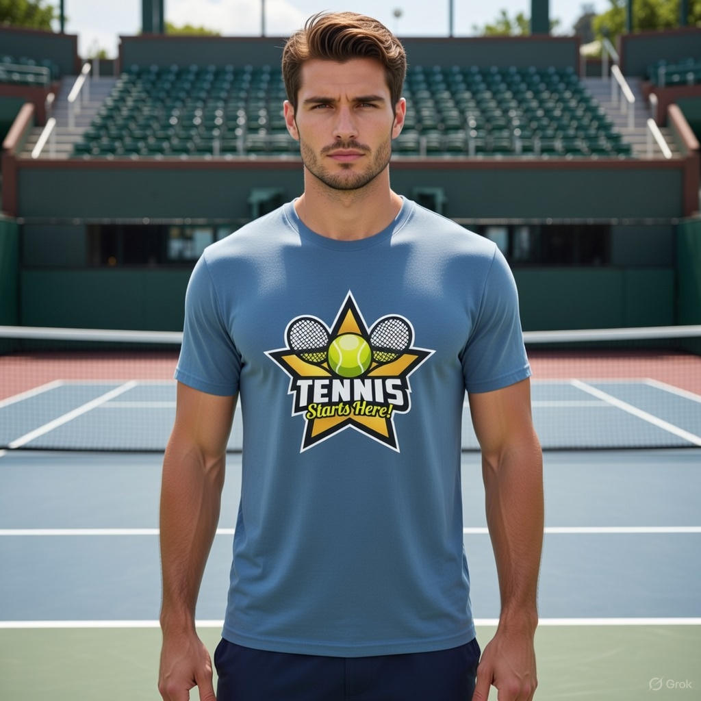 Tennis Starts Here T-Shirt Tennis Player Shirt Tennis Lover Gift Court Life Tennis Apparel 6 colors 100% cotton