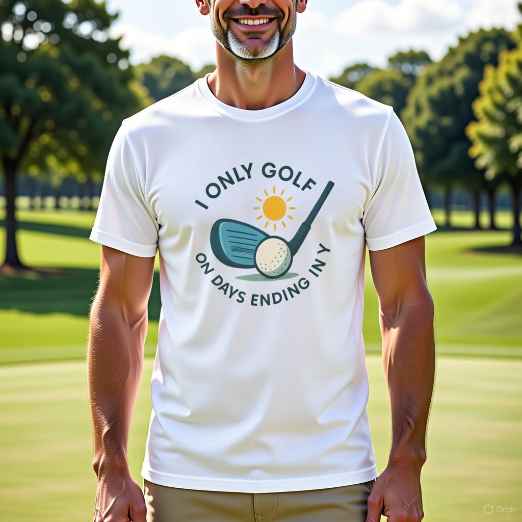 I Only Golf on Days Ending in Y Because Every Day ends in Y Right 6 colors 100% cotton