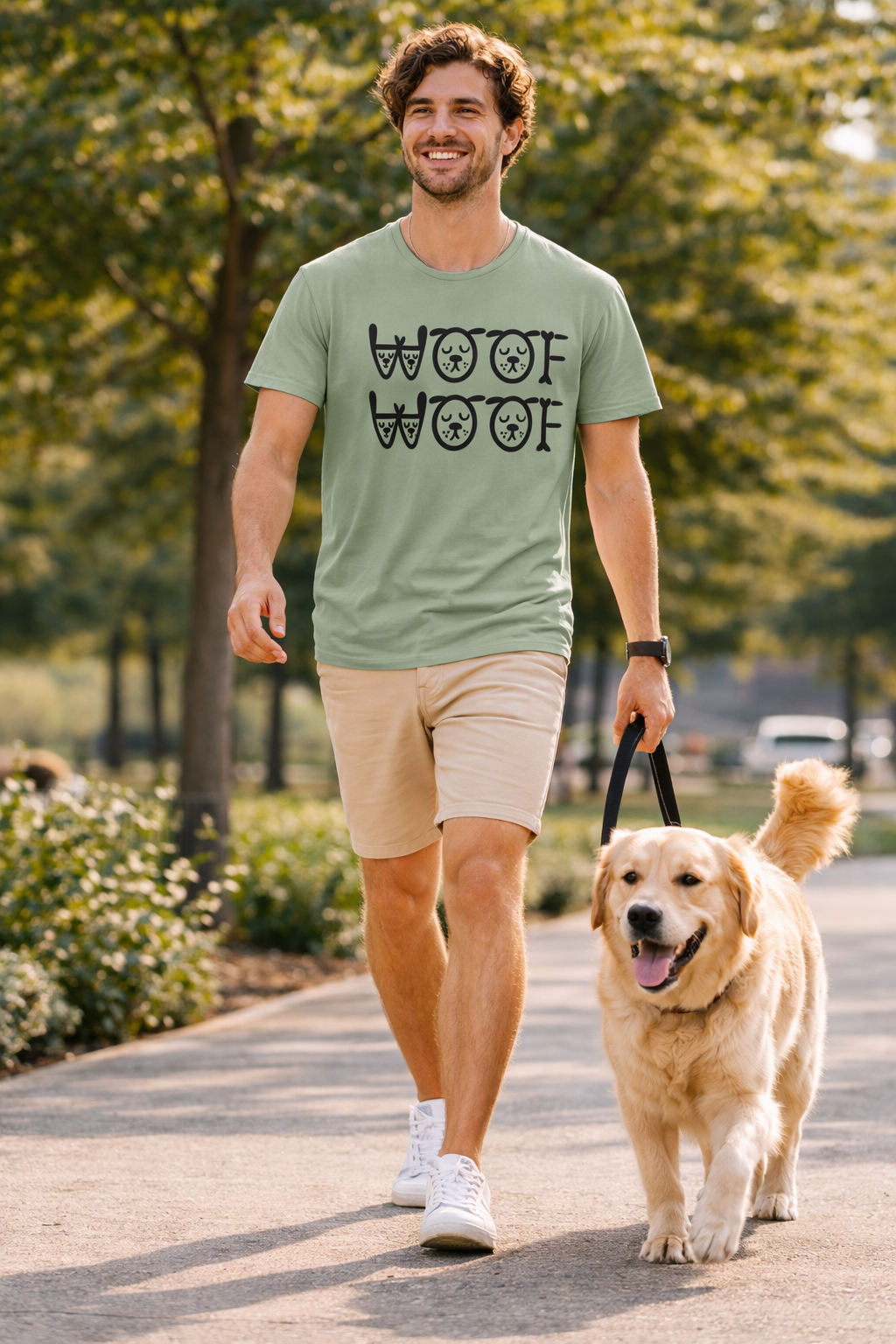 Woof Woof Dog Lover Shirt Cute Dog T-Shirt Dog Owner Gift 6 colors 100% cotton