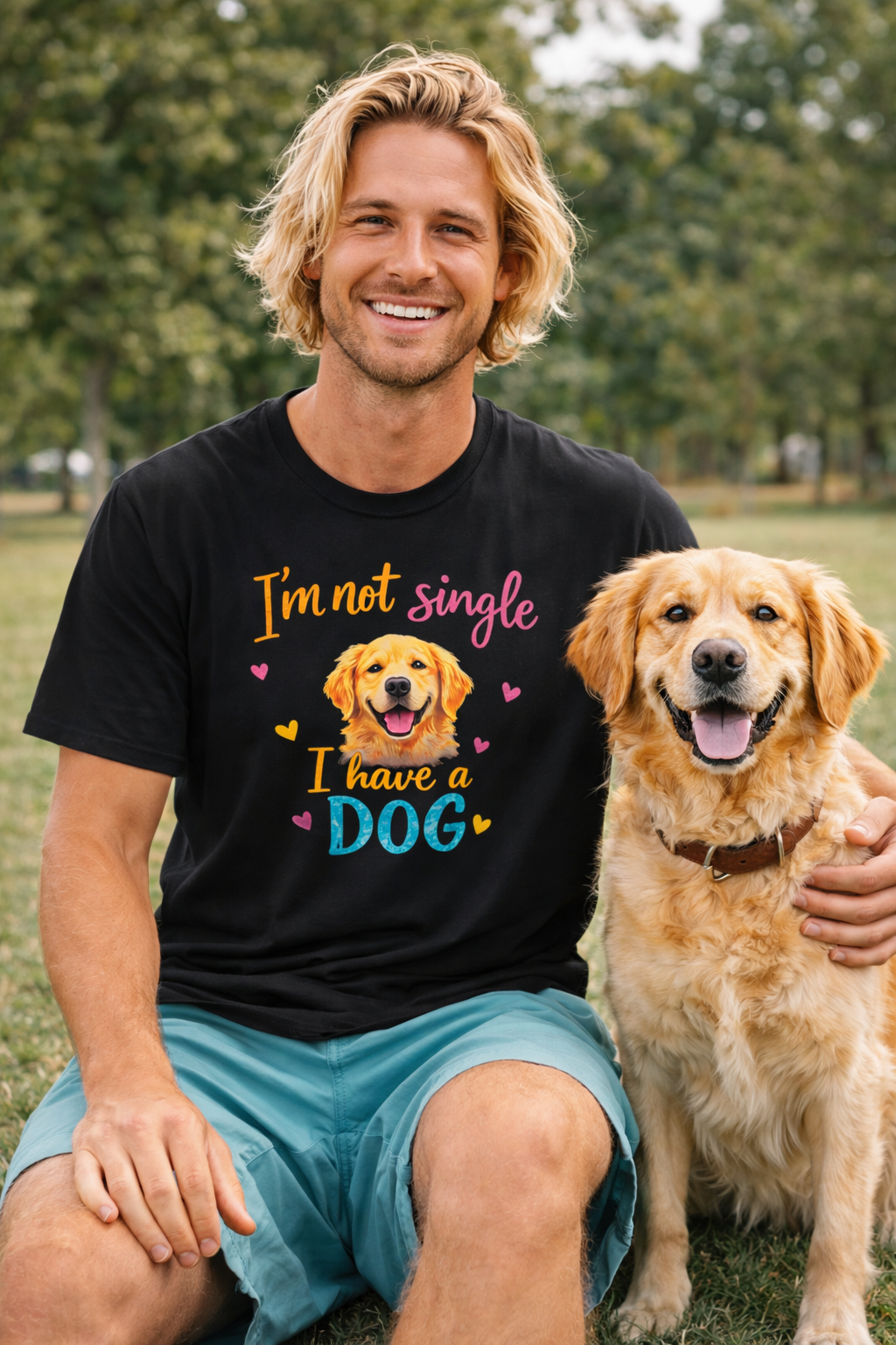 I'm Not Single I Have a Dog Shirt Funny Dog Lover T-Shirt Cute Pet Owner Gift 3 colors 100% cotton
