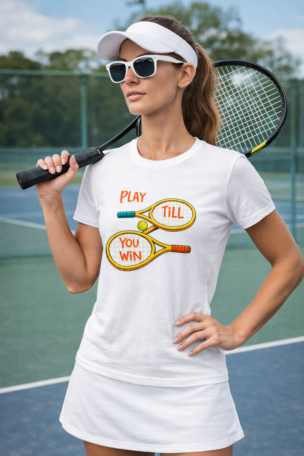 Play Till You Win Tennis Shirt Motivational Tennis T-Shirt Athlete Sports Tee Tennis Lover Gift 5 colors 100% cotton