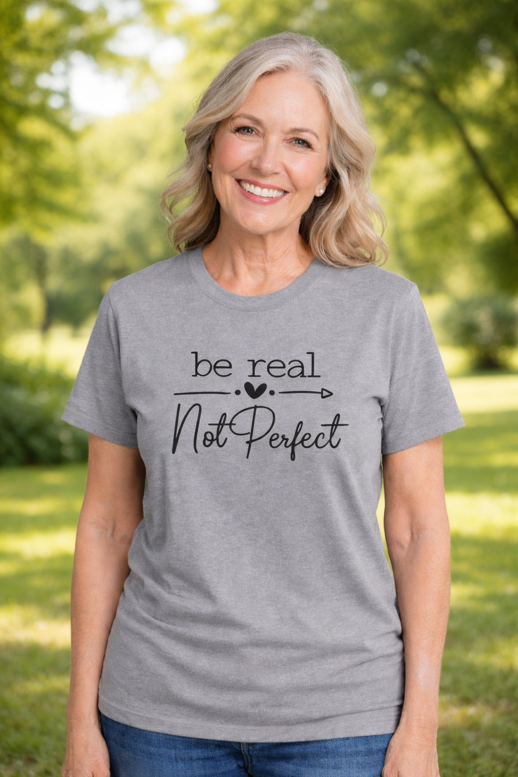 Be Real Not Perfect T-Shirt Inspirational Quote Tee Positive Mindset Shirt Gift for Women 7 colors 100% cotton