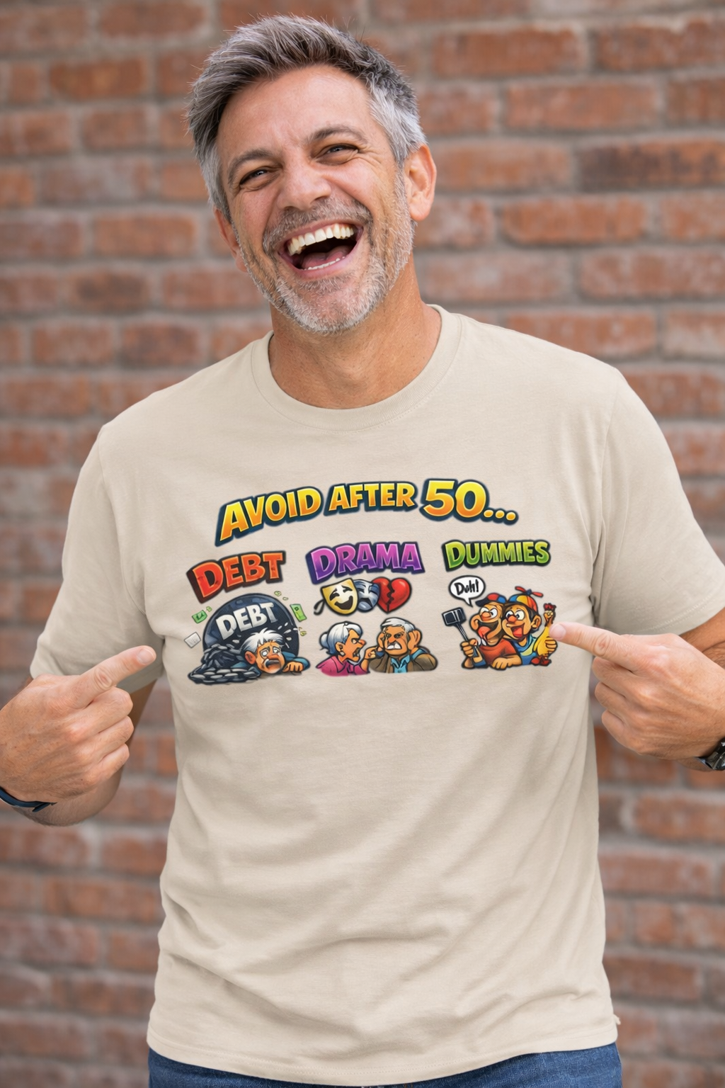 Avoid After 50 Funny T-Shirt Birthday Gift for Men & Women Over 50 Sarcastic Aging Tee 8 colors 100% cotton